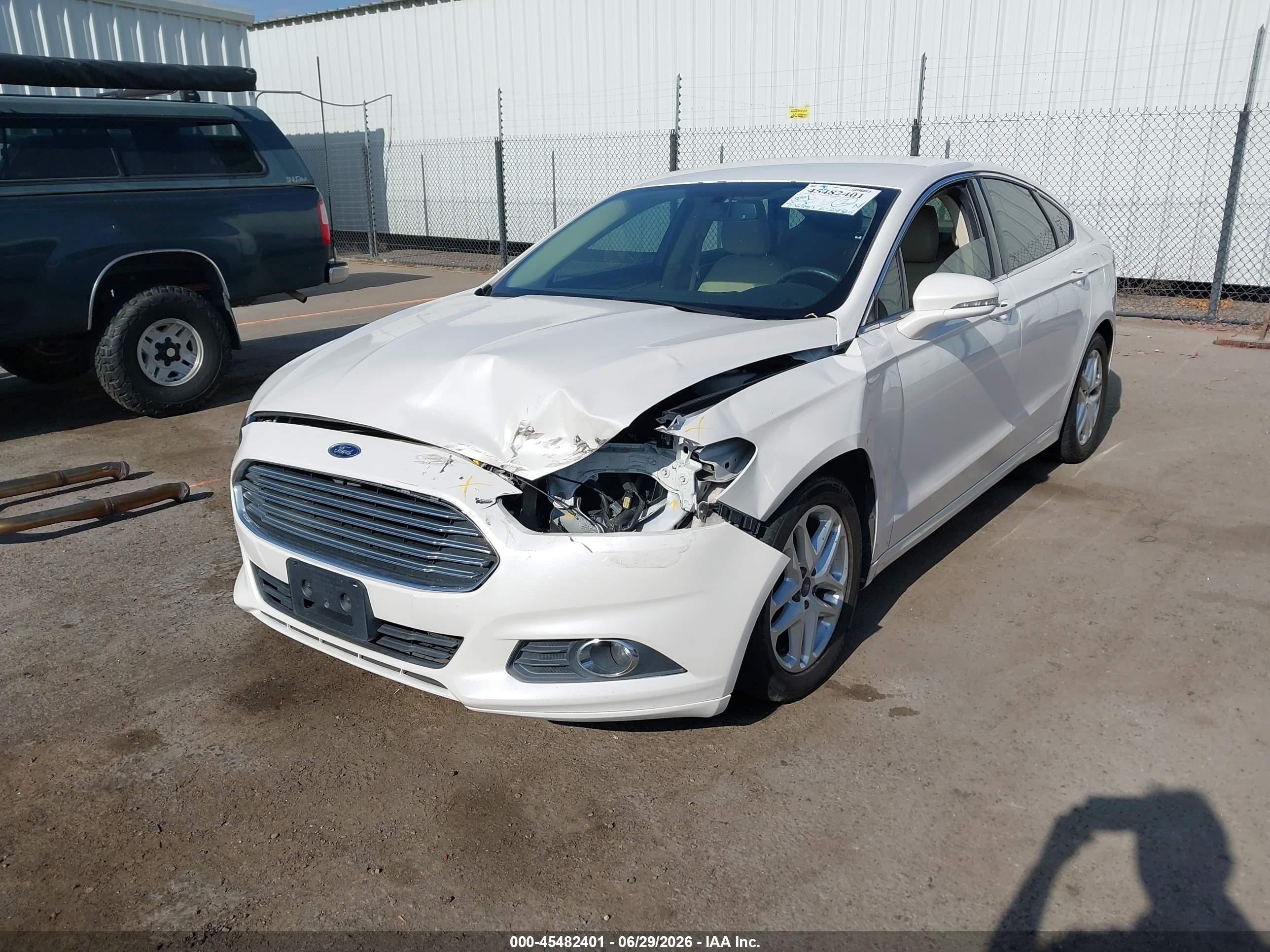 2014 Ford Fusion Se White vin: 3FA6P0HD7ER317204