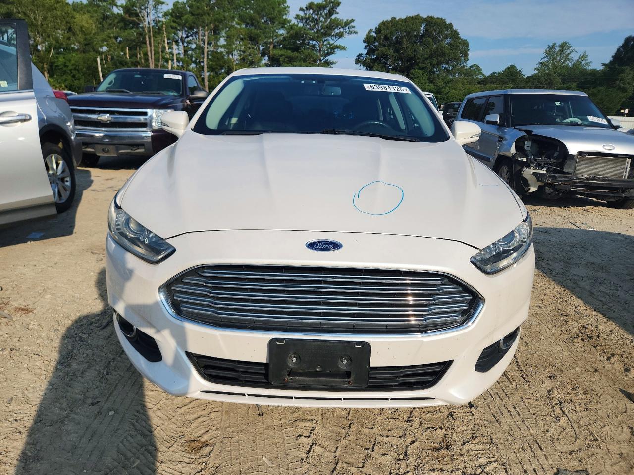 2014 Ford Fusion Se White vin: 3FA6P0HD7ER385499