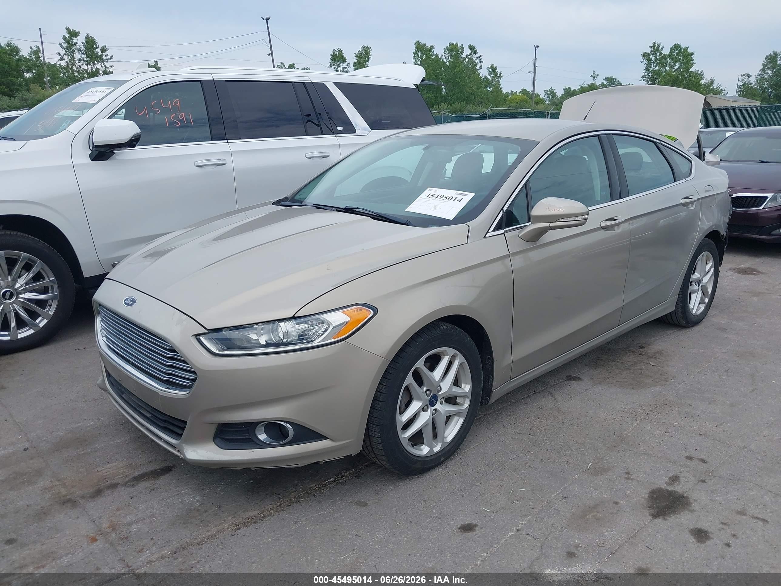 2015 Ford Fusion Se Beige vin: 3FA6P0HD7FR111995
