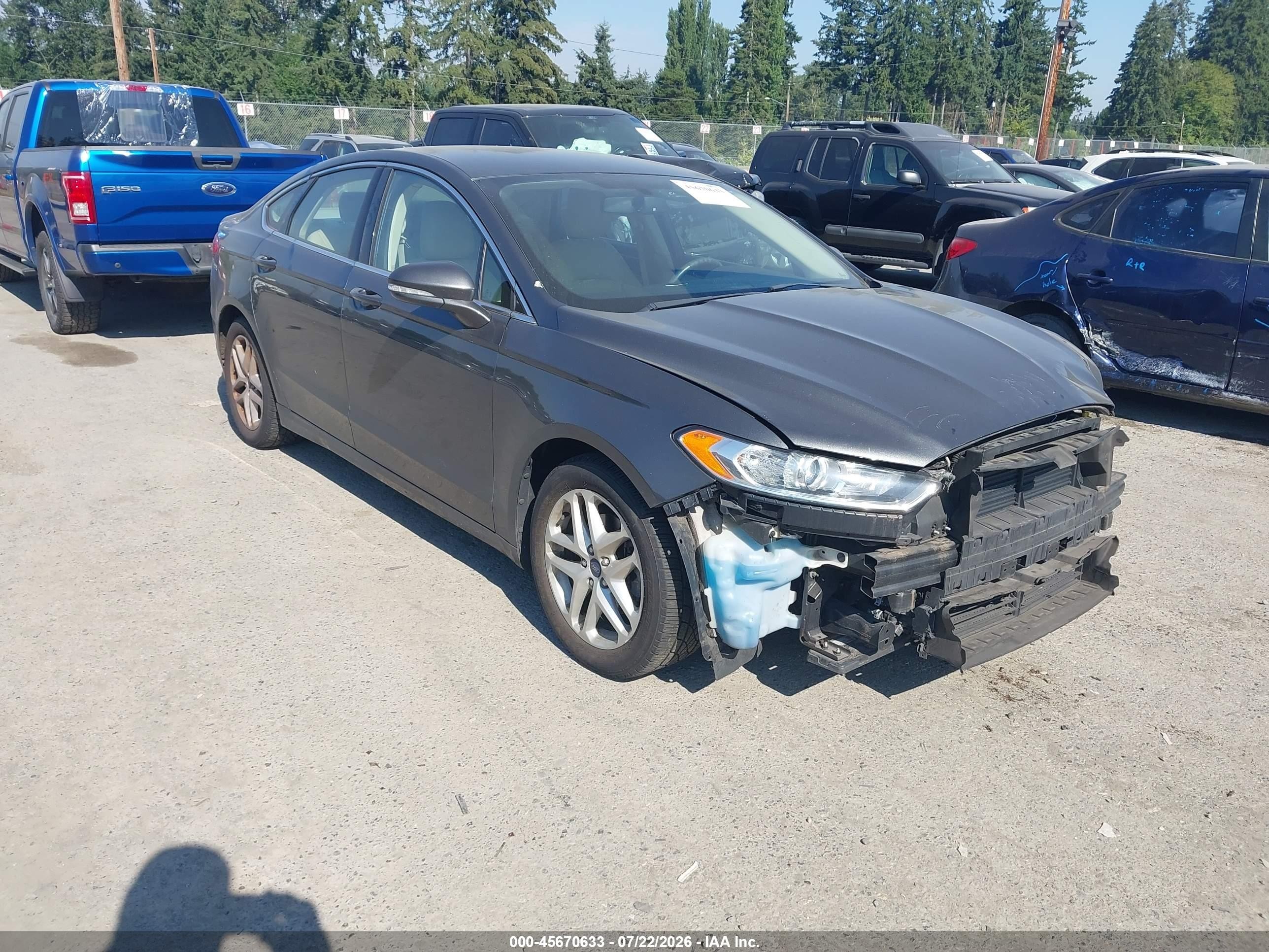 2015 Ford Fusion Se Gray vin: 3FA6P0HD7FR133706