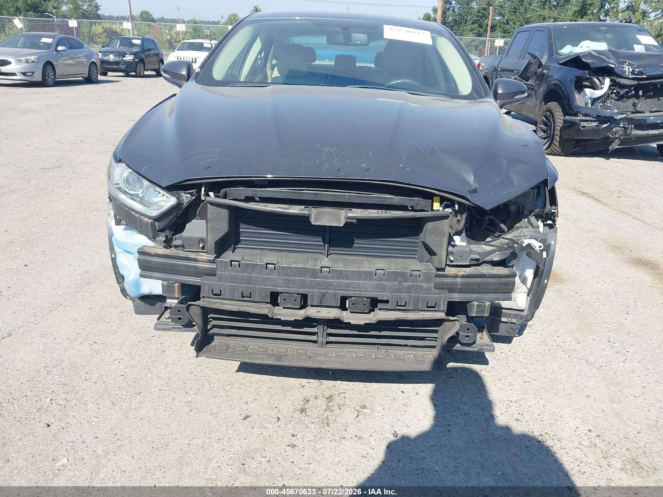 2015 Ford Fusion Se Gray vin: 3FA6P0HD7FR133706