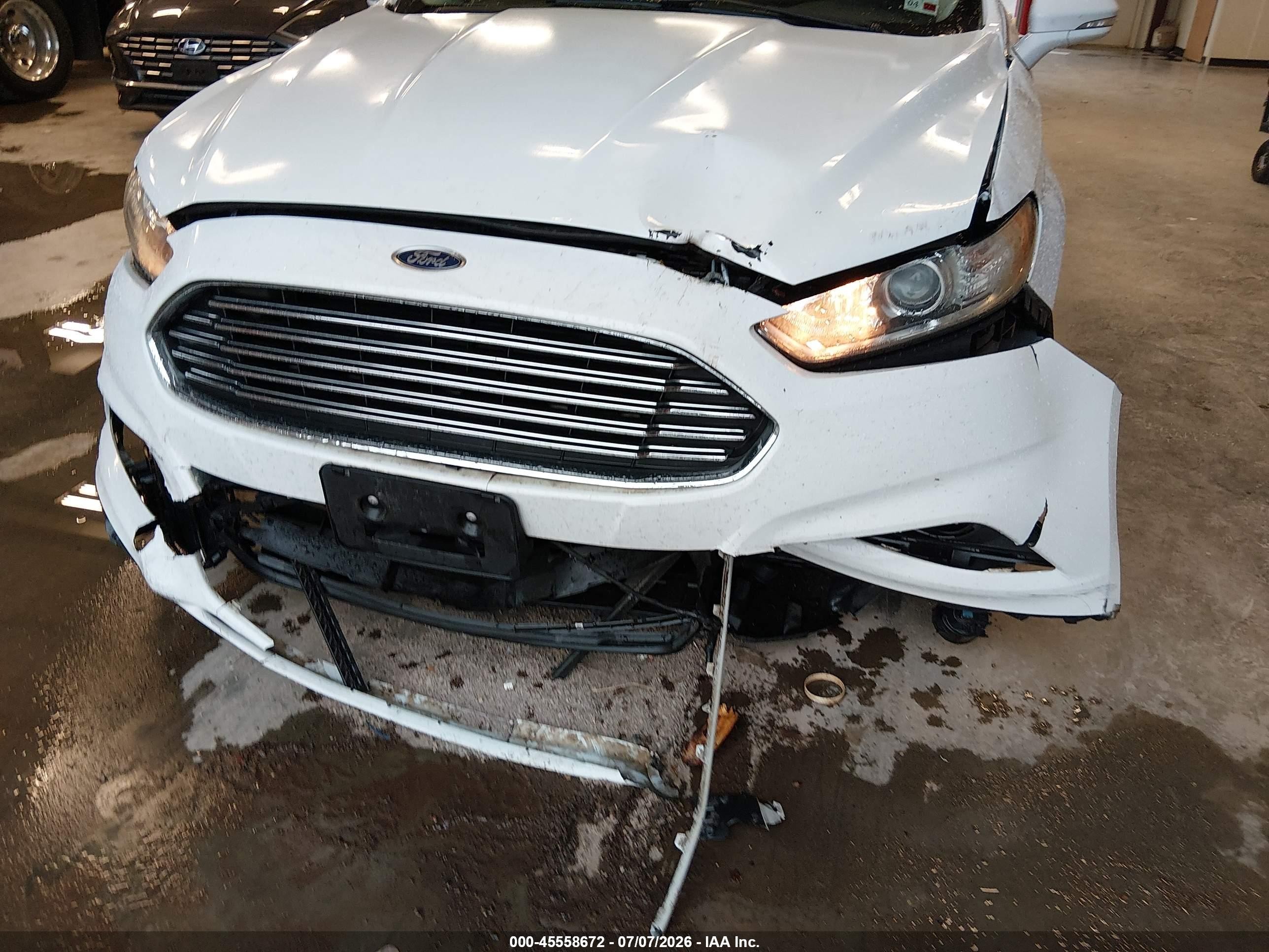 2015 Ford Fusion Se White vin: 3FA6P0HD7FR144964