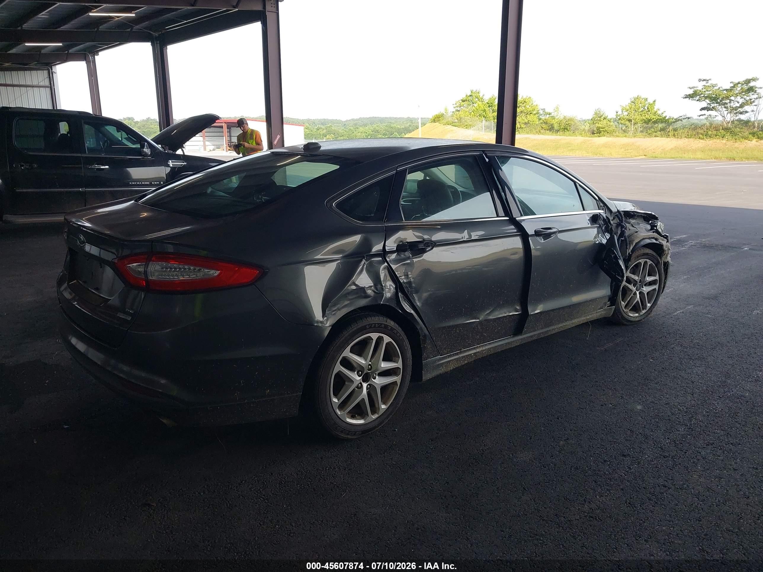 2015 Ford Fusion Se Gray vin: 3FA6P0HD7FR161814