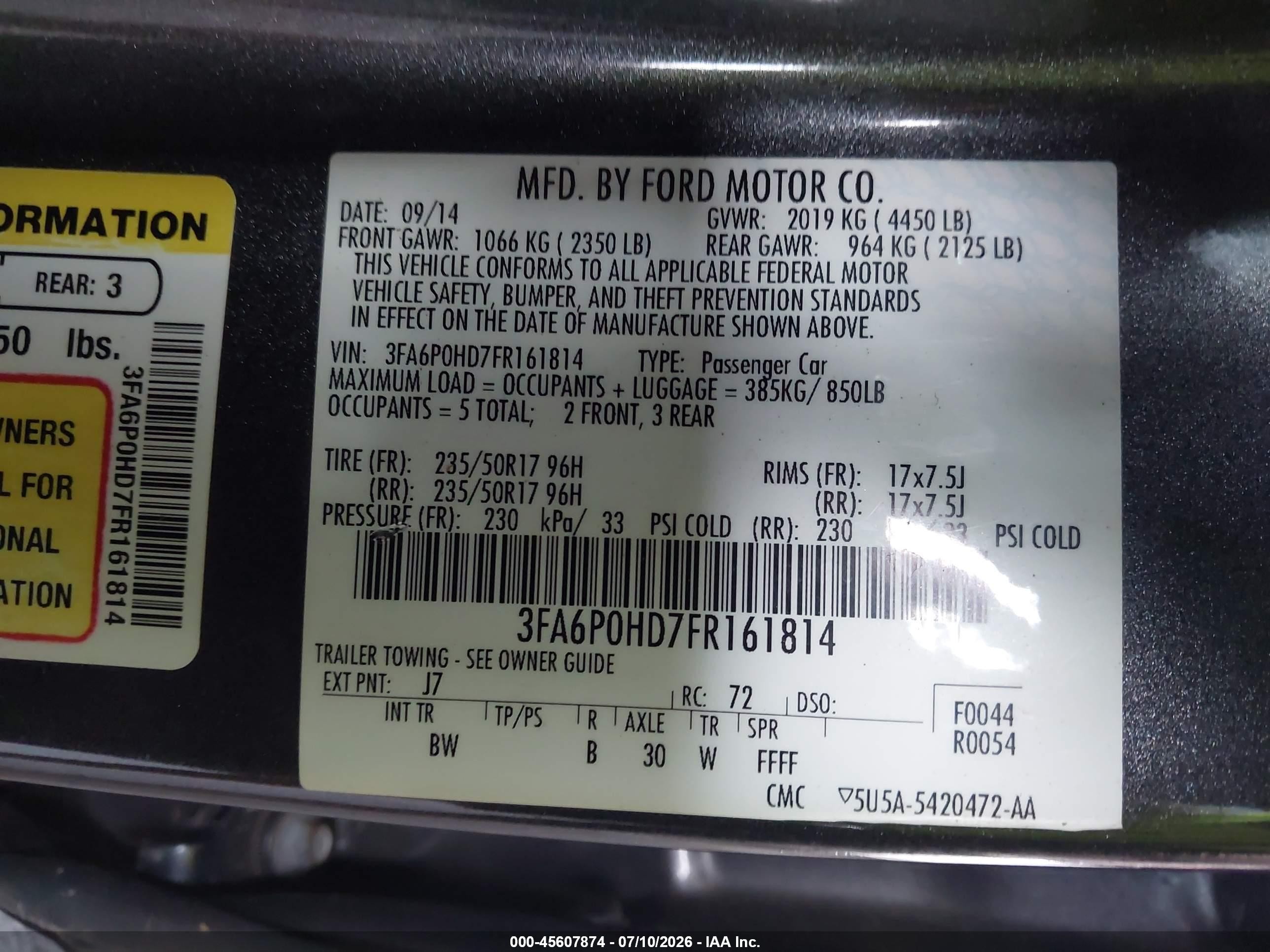 2015 Ford Fusion Se Gray vin: 3FA6P0HD7FR161814