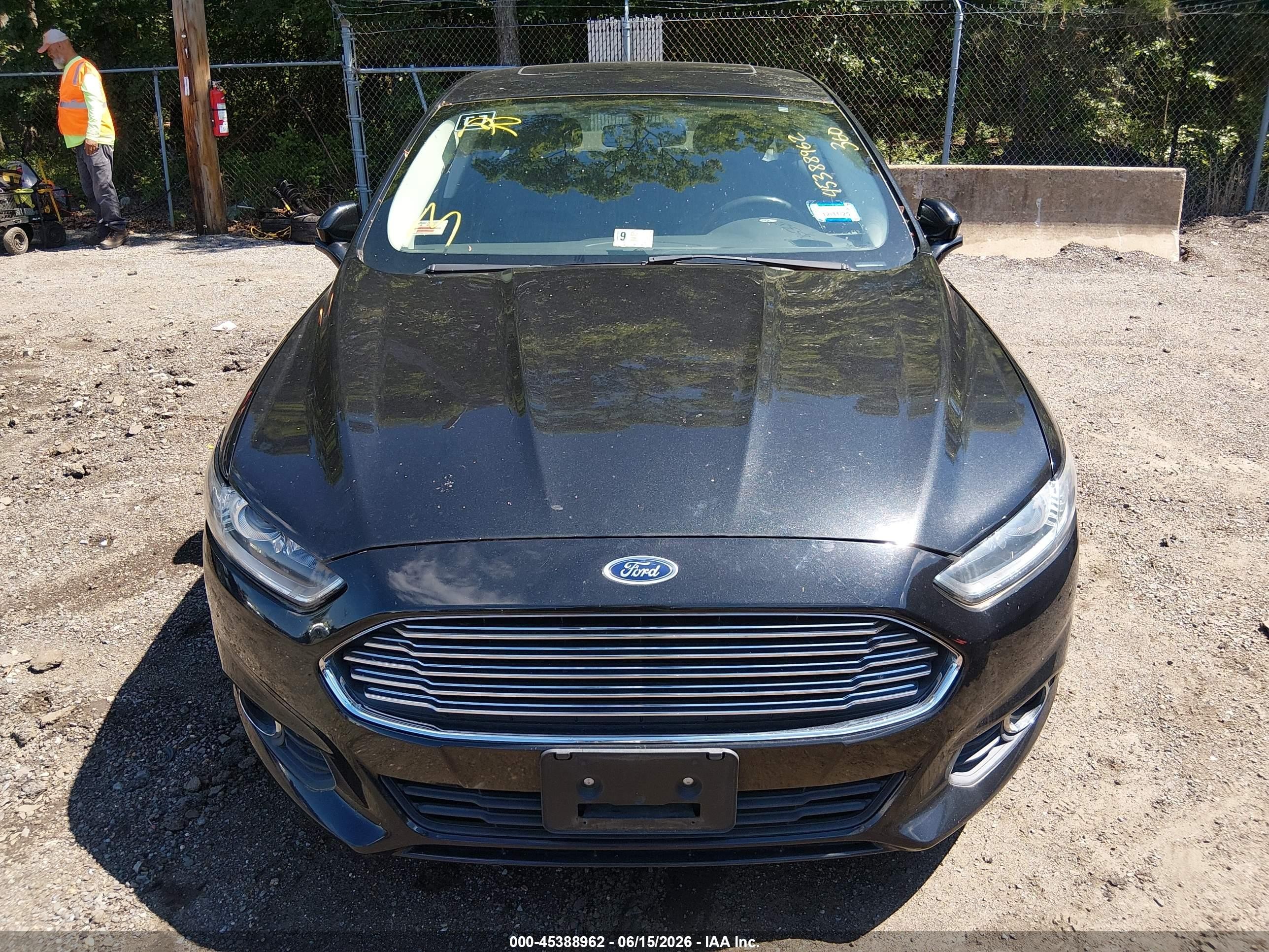 2015 Ford Fusion Se Black vin: 3FA6P0HD7FR220022