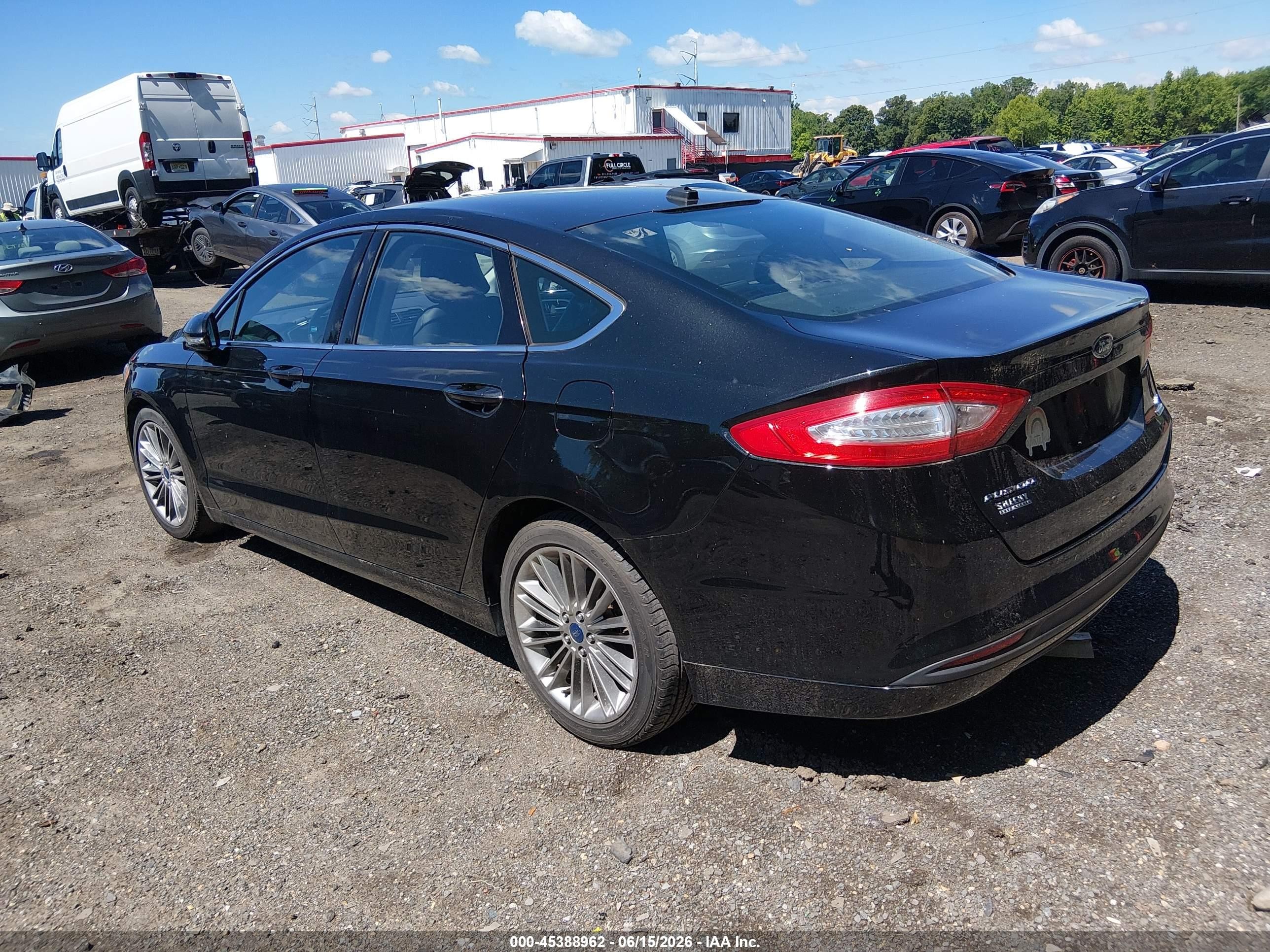 2015 Ford Fusion Se Black vin: 3FA6P0HD7FR220022