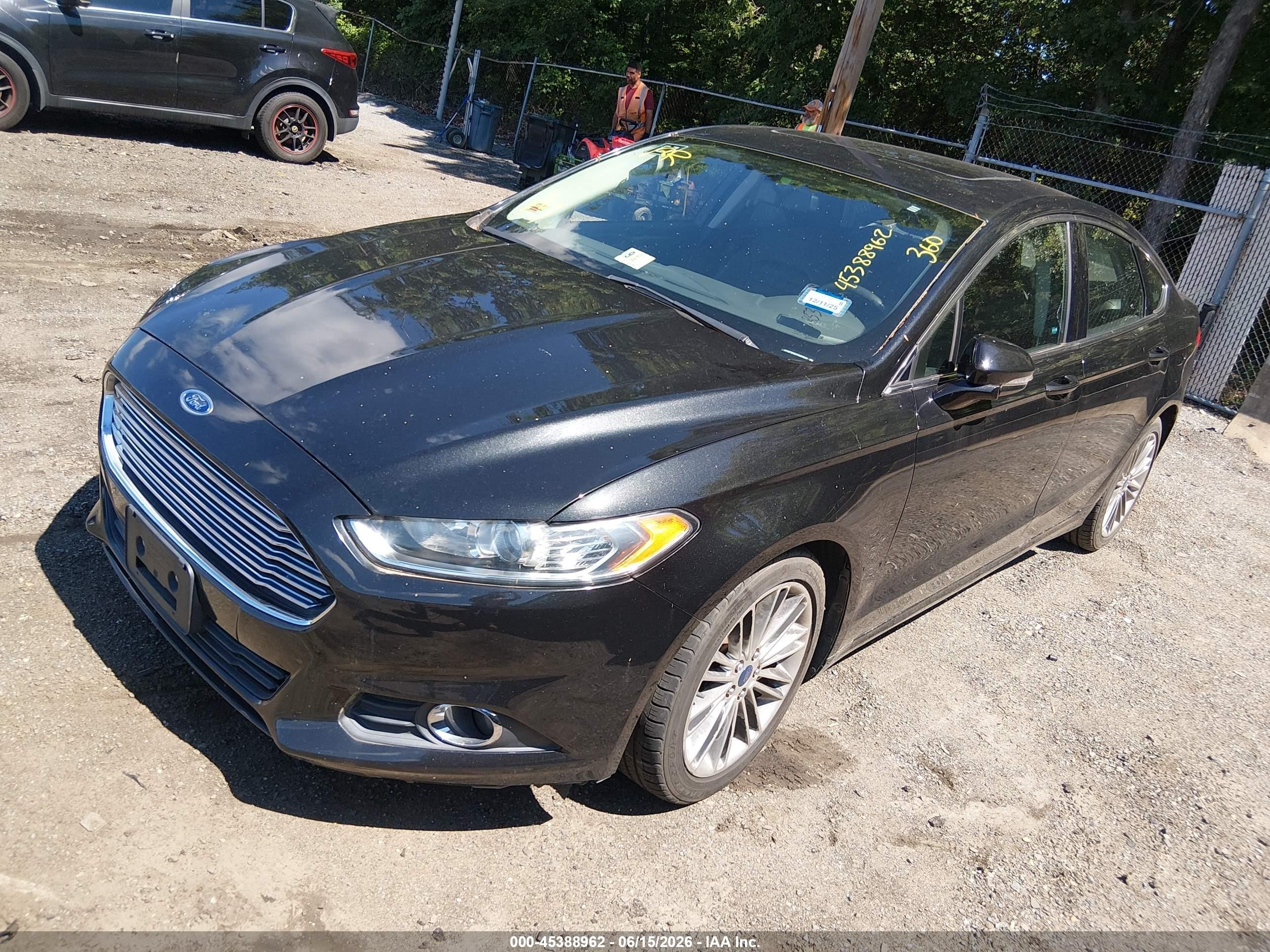 2015 Ford Fusion Se Black vin: 3FA6P0HD7FR220022
