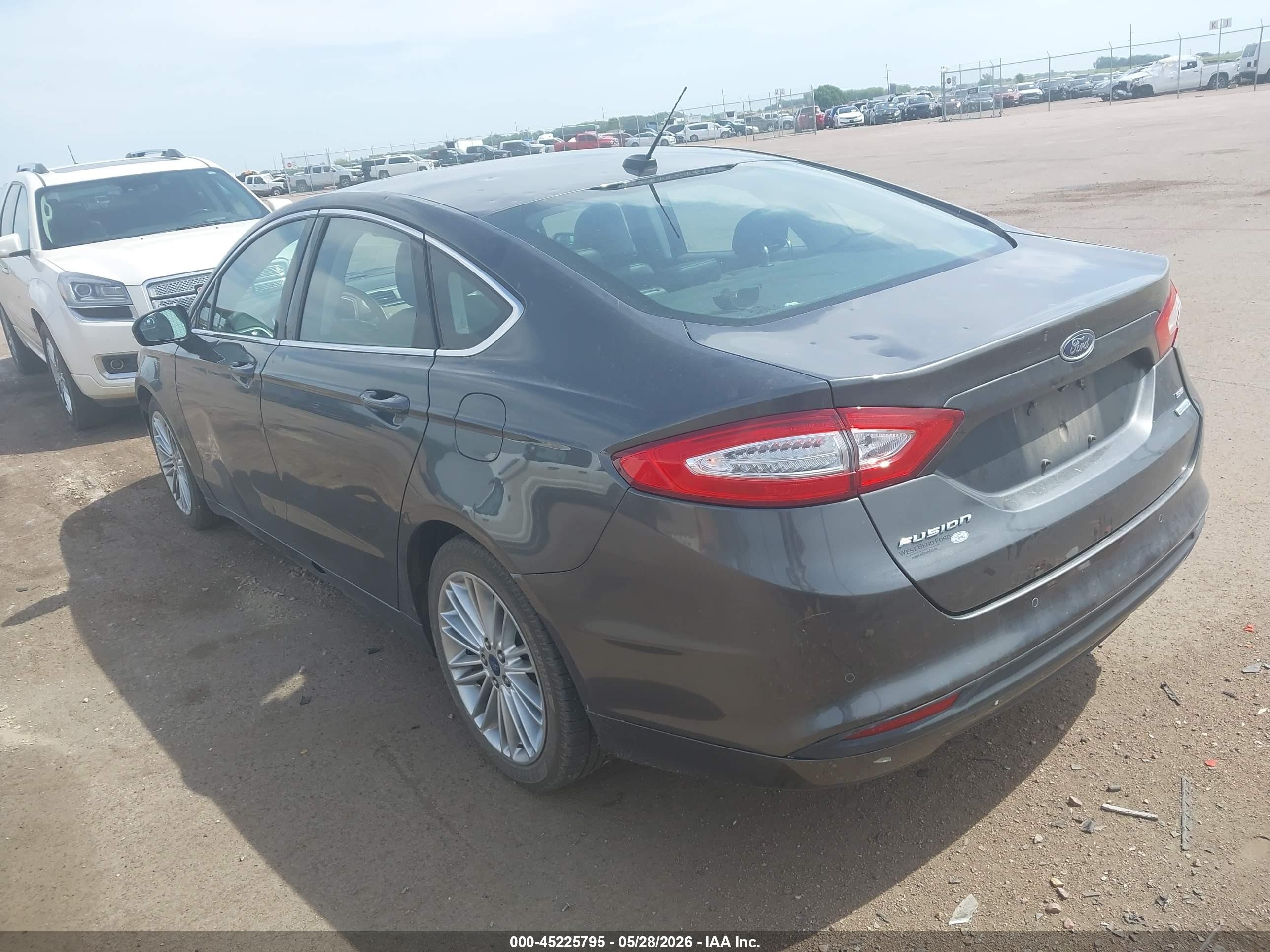 2015 Ford Fusion Se Gray vin: 3FA6P0HD7FR272847