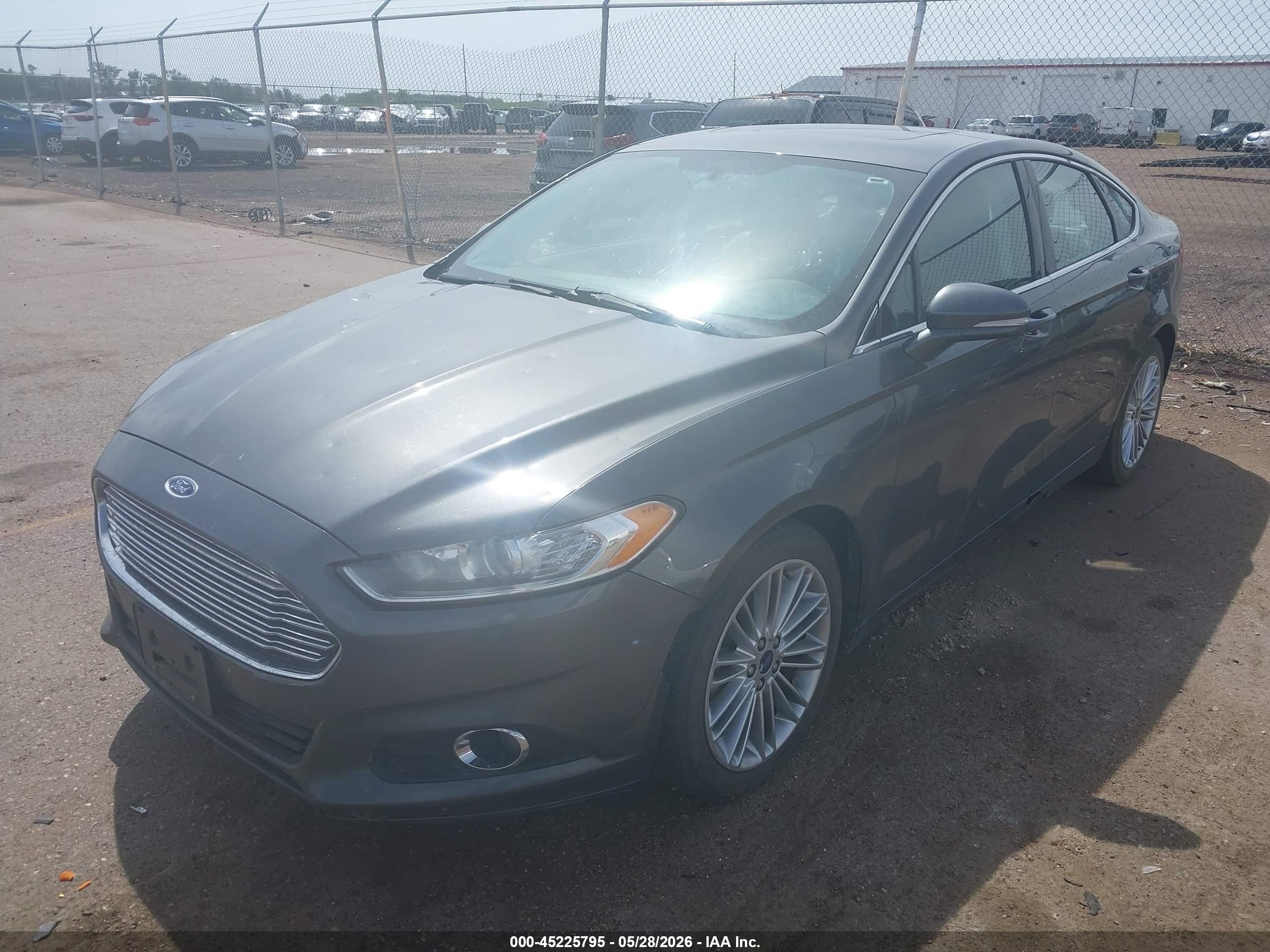 2015 Ford Fusion Se Gray vin: 3FA6P0HD7FR272847