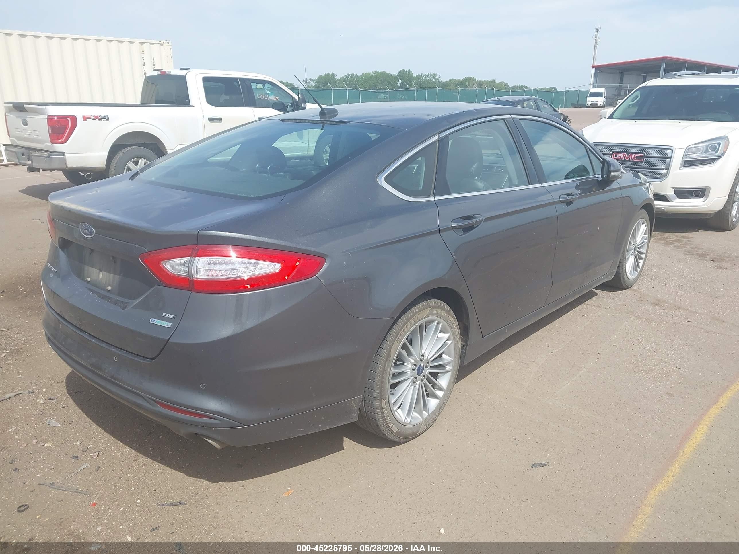 2015 Ford Fusion Se Gray vin: 3FA6P0HD7FR272847