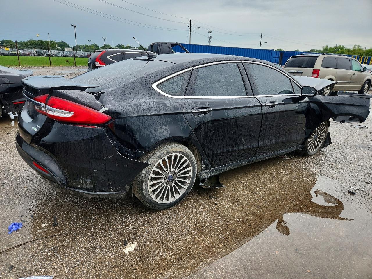 2017 Ford Fusion Se Black vin: 3FA6P0HD7HR331916