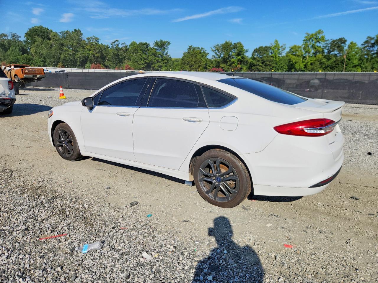 2018 Ford Fusion Se White vin: 3FA6P0HD7JR144214