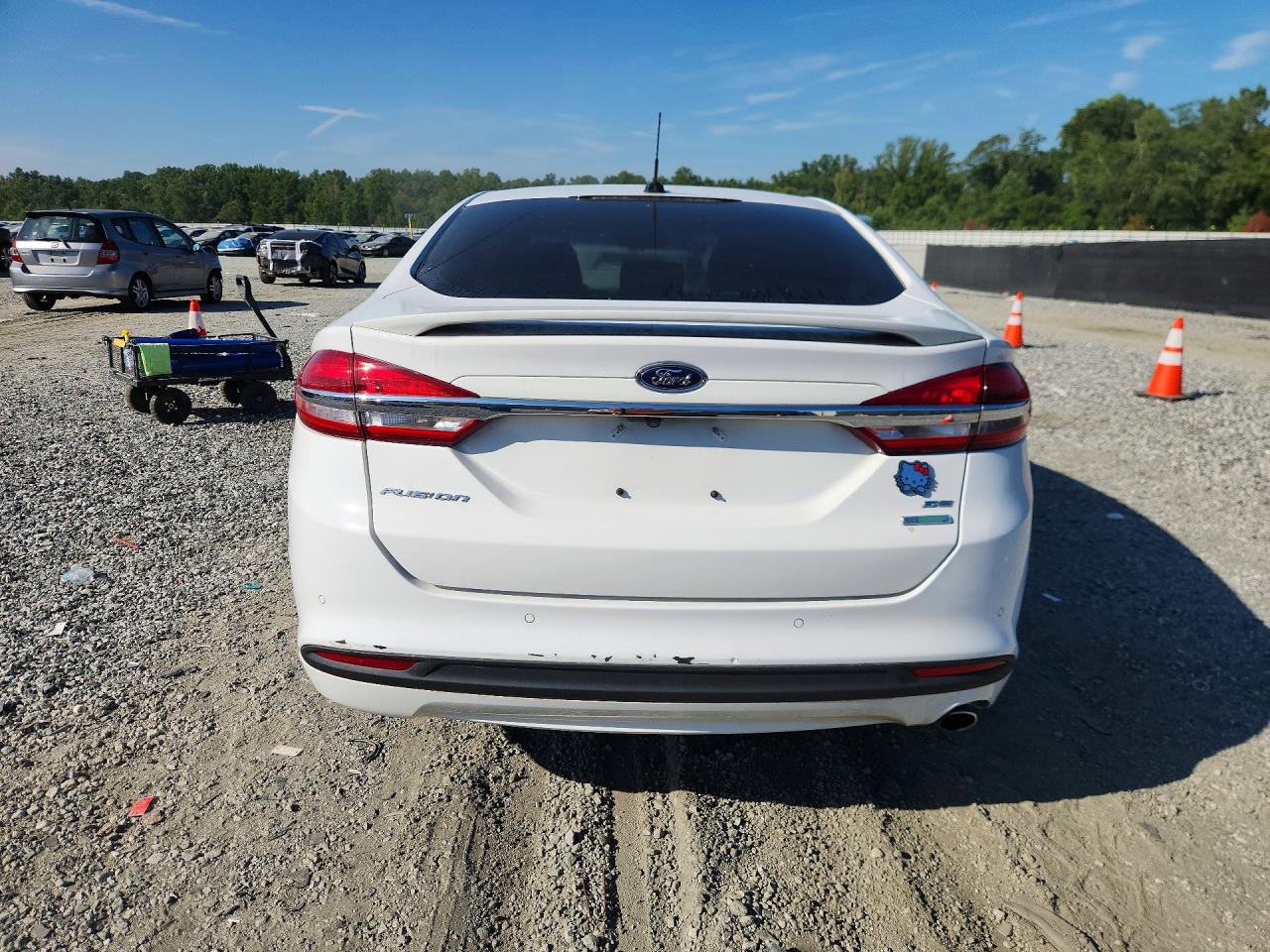 2018 Ford Fusion Se White vin: 3FA6P0HD7JR144214