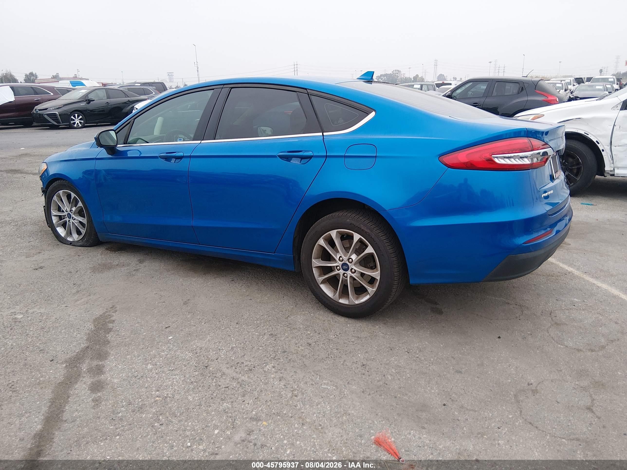 2020 Ford Fusion Se Blue vin: 3FA6P0HD7LR250939