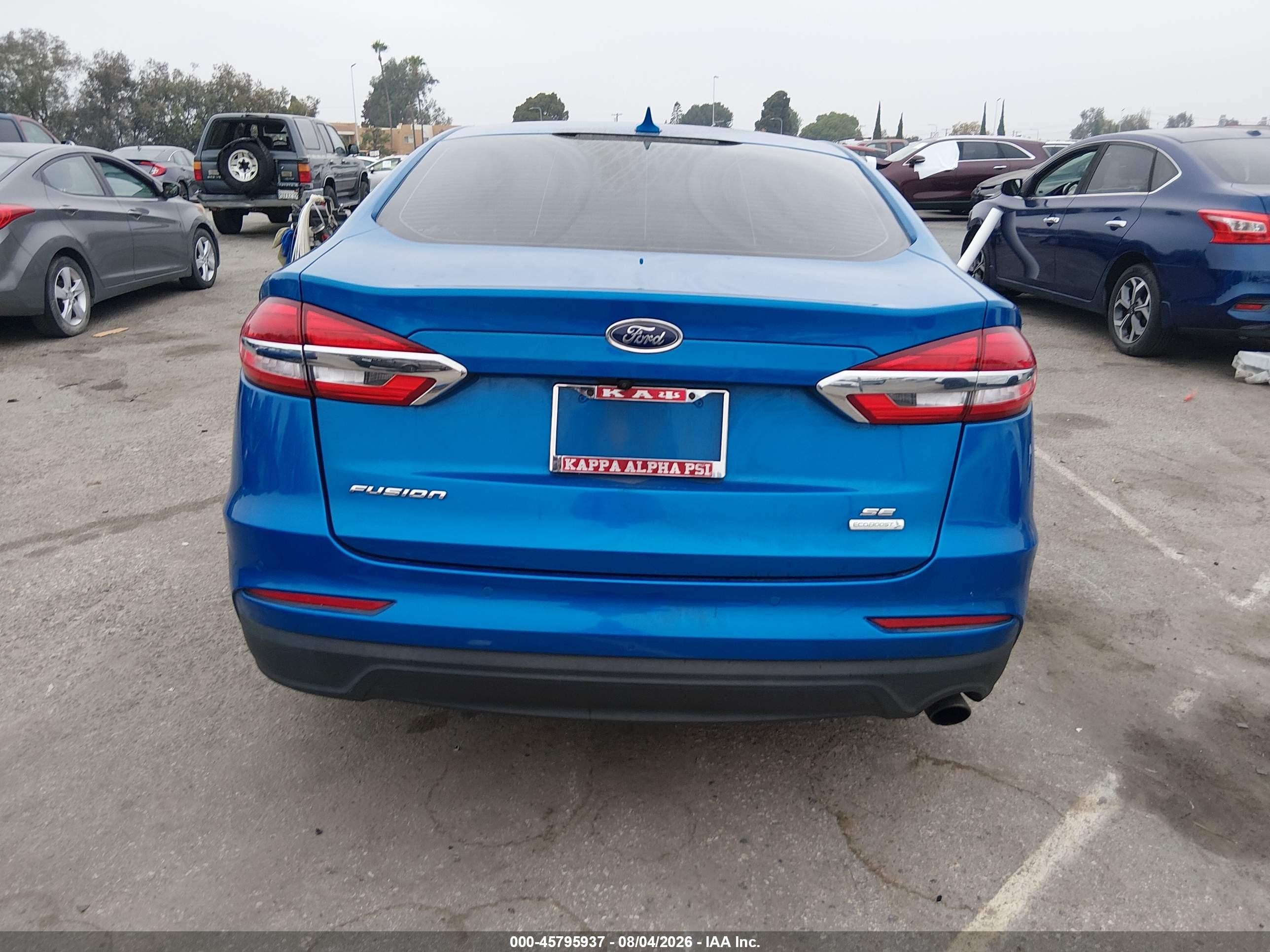 2020 Ford Fusion Se Blue vin: 3FA6P0HD7LR250939
