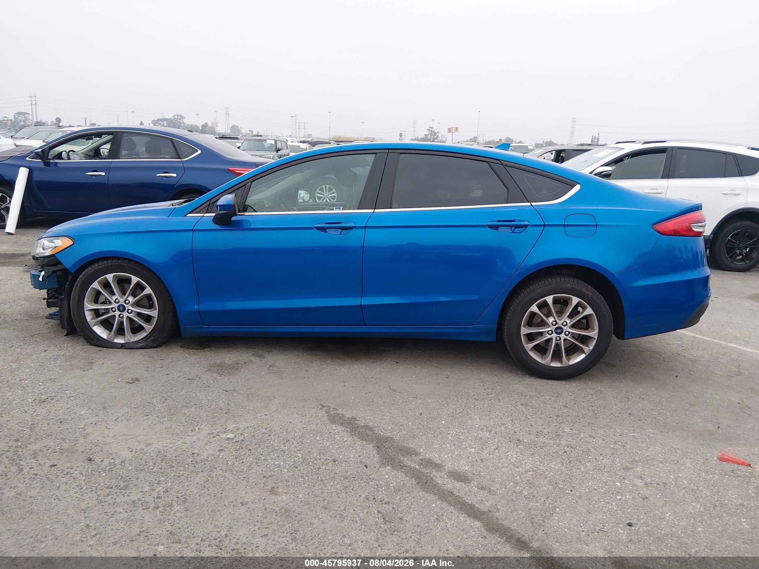 2020 Ford Fusion Se Blue vin: 3FA6P0HD7LR250939