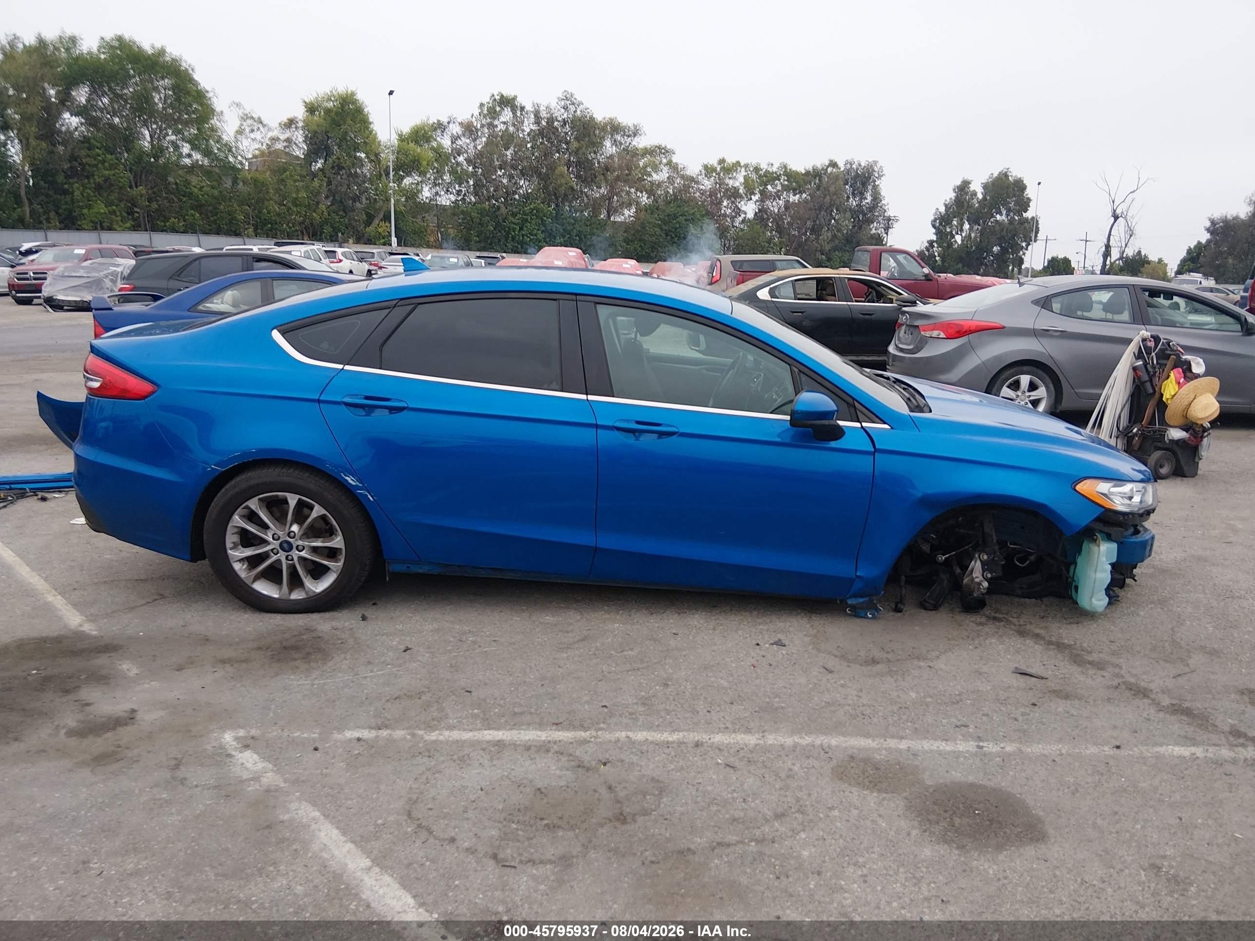 2020 Ford Fusion Se Blue vin: 3FA6P0HD7LR250939