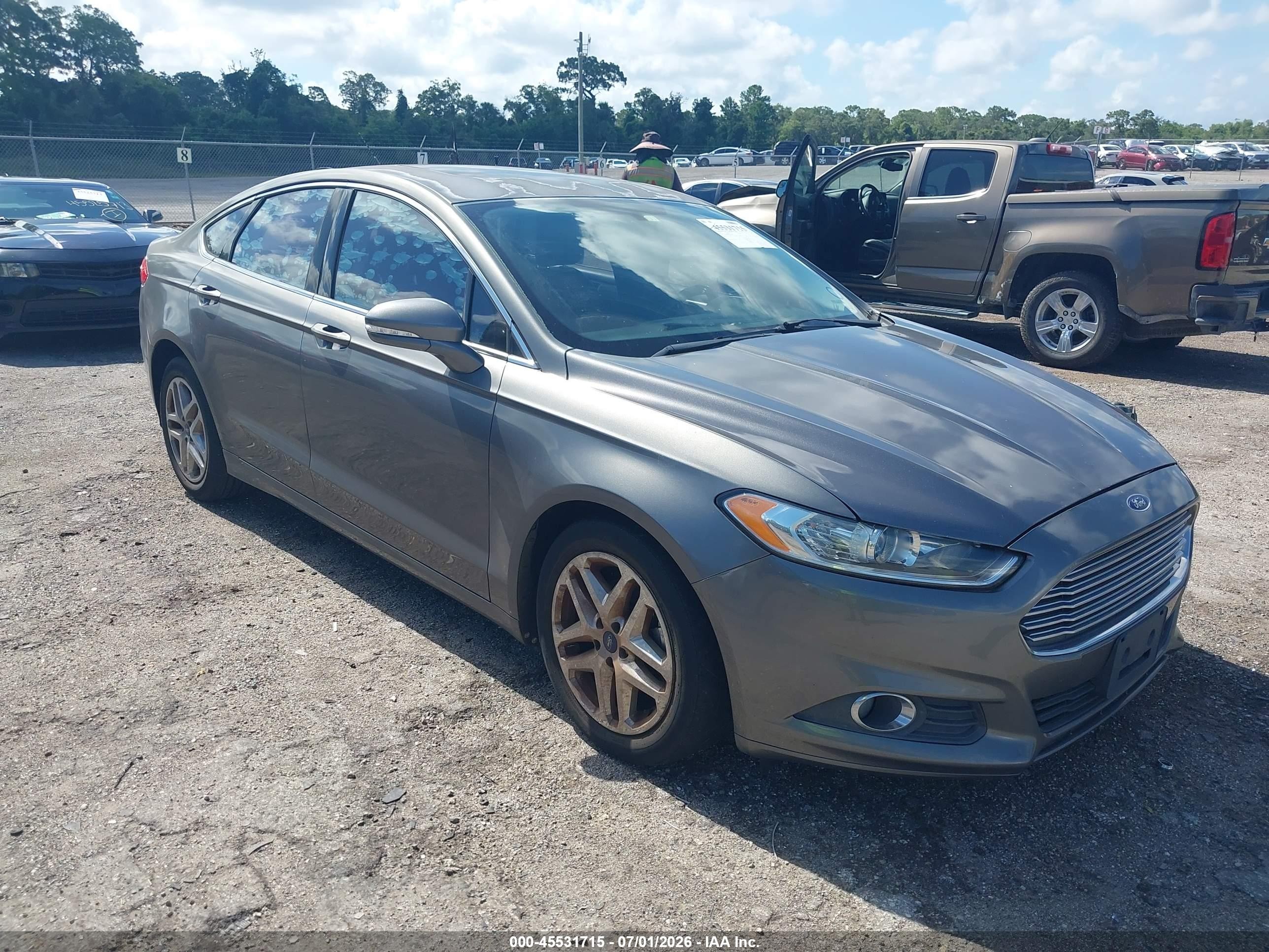 2014 Ford Fusion Se Серый vin: 3FA6P0HD8ER132482