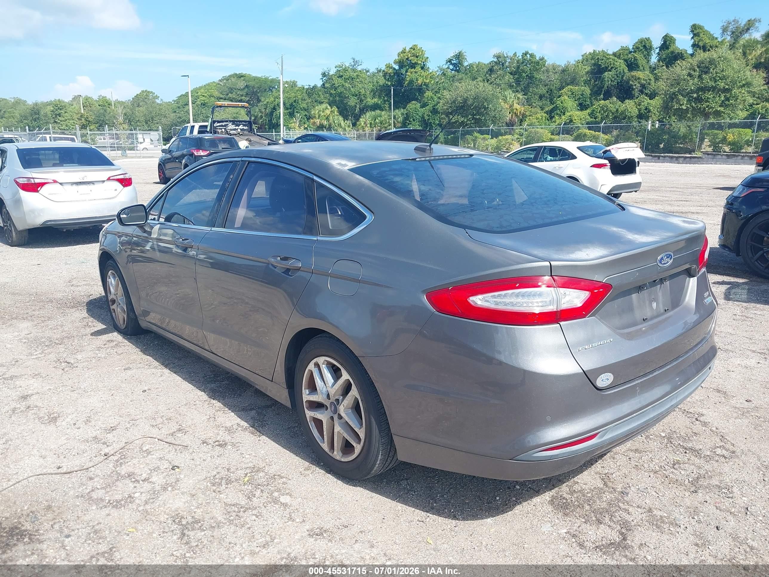 2014 Ford Fusion Se Gray vin: 3FA6P0HD8ER132482