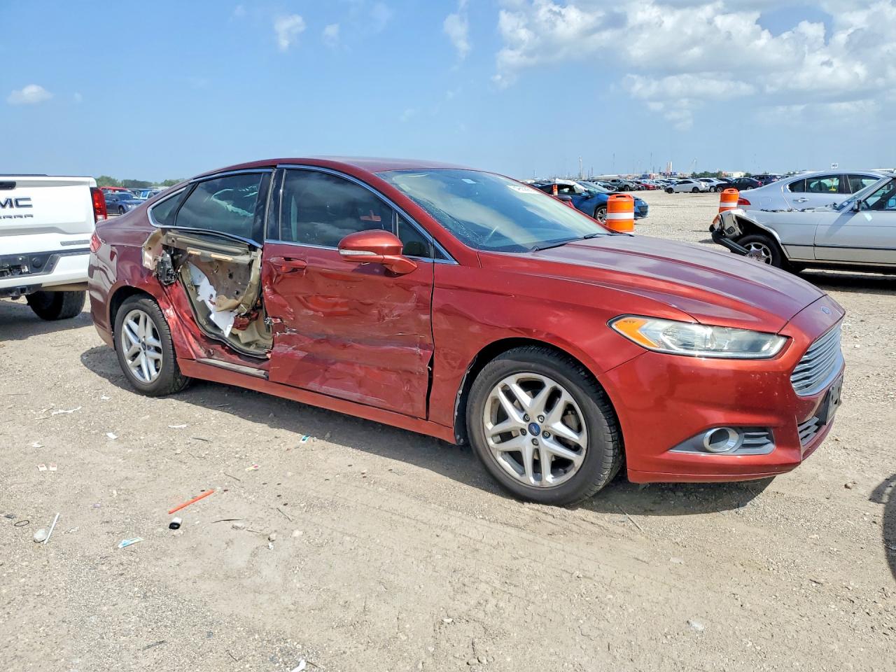 2014 Ford Fusion Se Orange vin: 3FA6P0HD8ER142056