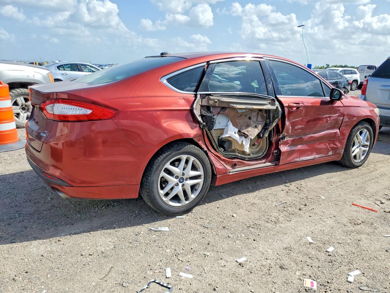 2014 Ford Fusion Se Orange vin: 3FA6P0HD8ER142056