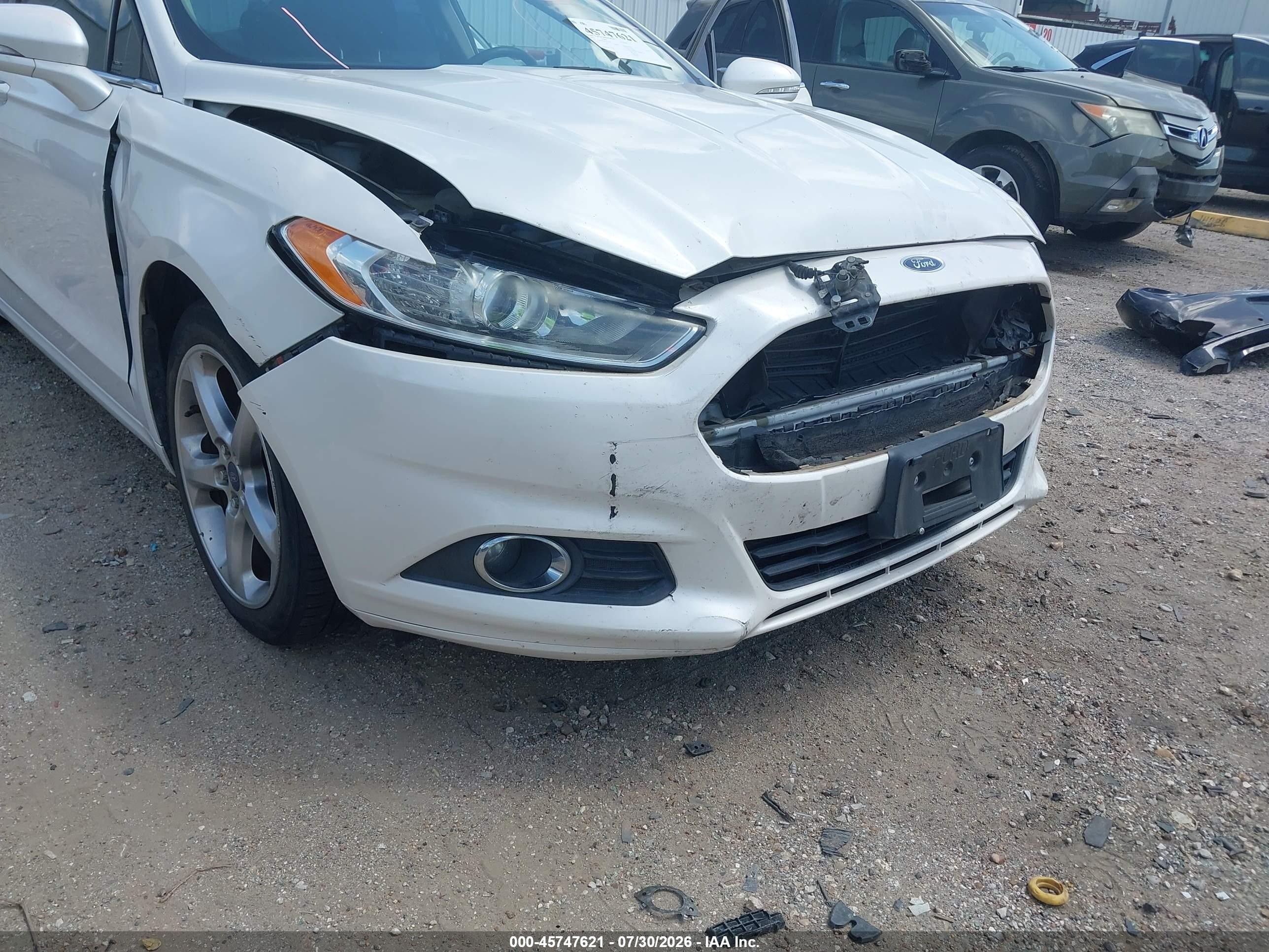 2014 Ford Fusion Se White vin: 3FA6P0HD8ER161996