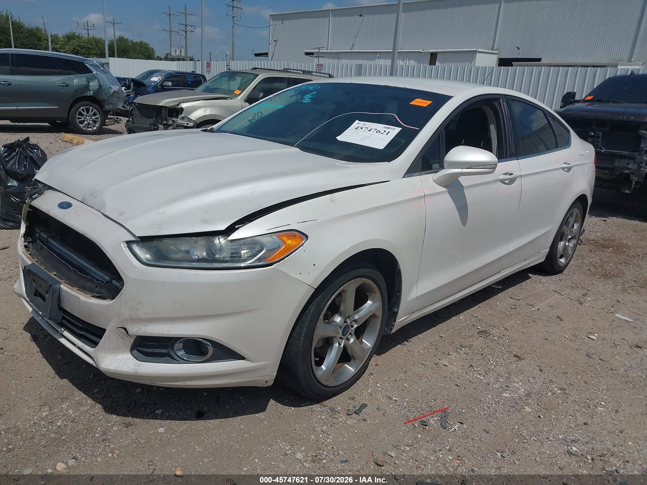 2014 Ford Fusion Se White vin: 3FA6P0HD8ER161996