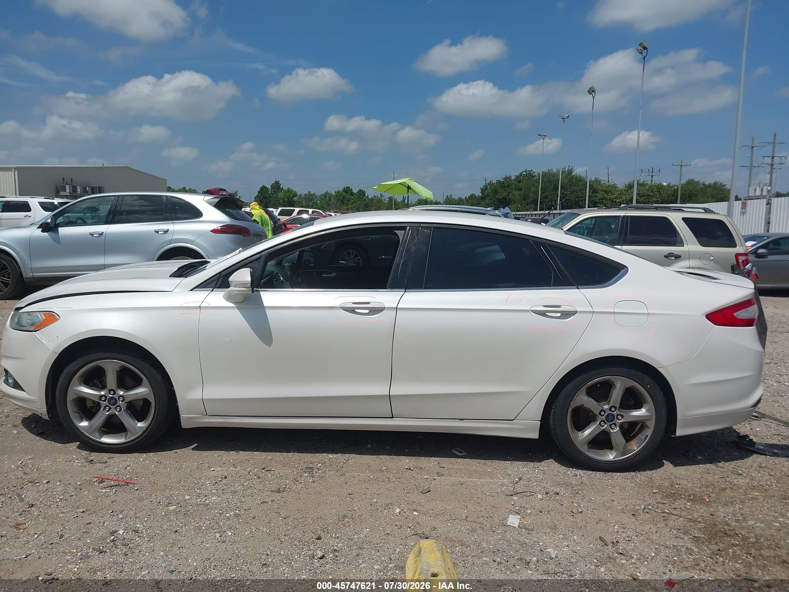 2014 Ford Fusion Se White vin: 3FA6P0HD8ER161996