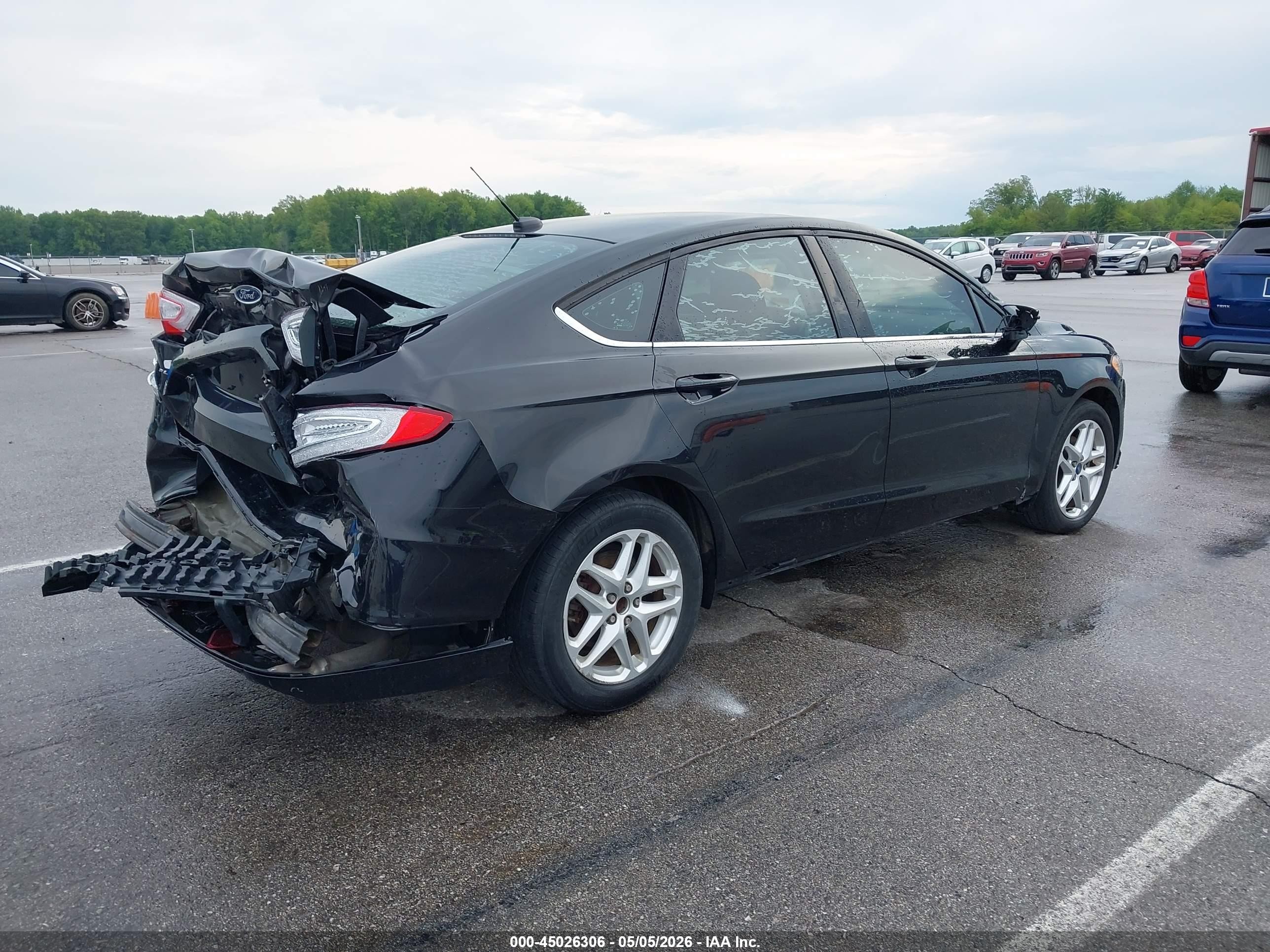 2014 Ford Fusion Se Черный vin: 3FA6P0HD8ER179527