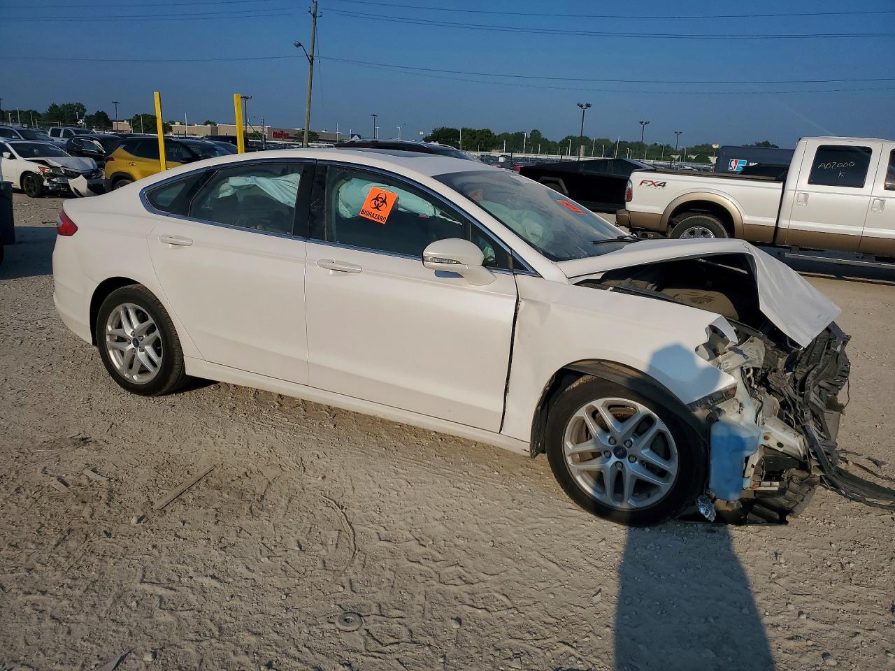 2014 Ford Fusion Se White vin: 3FA6P0HD8ER218343