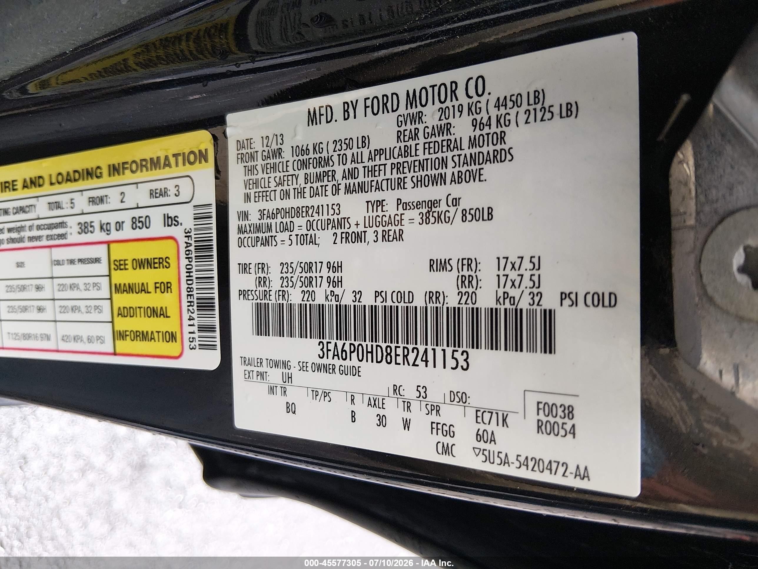 2014 Ford Fusion Se Black vin: 3FA6P0HD8ER241153