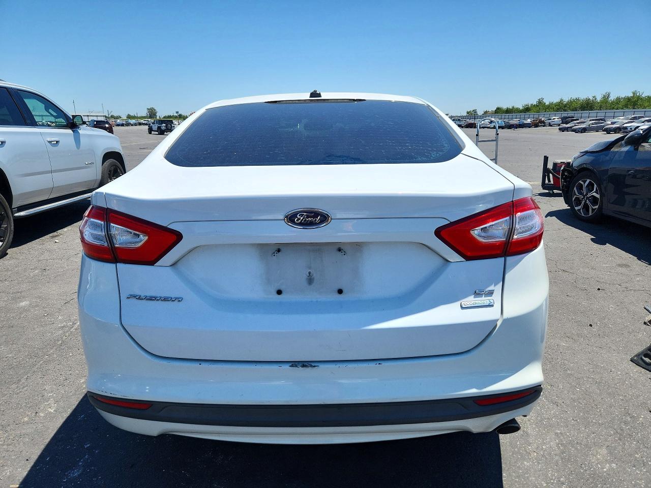 2014 Ford Fusion Se White vin: 3FA6P0HD8ER242495