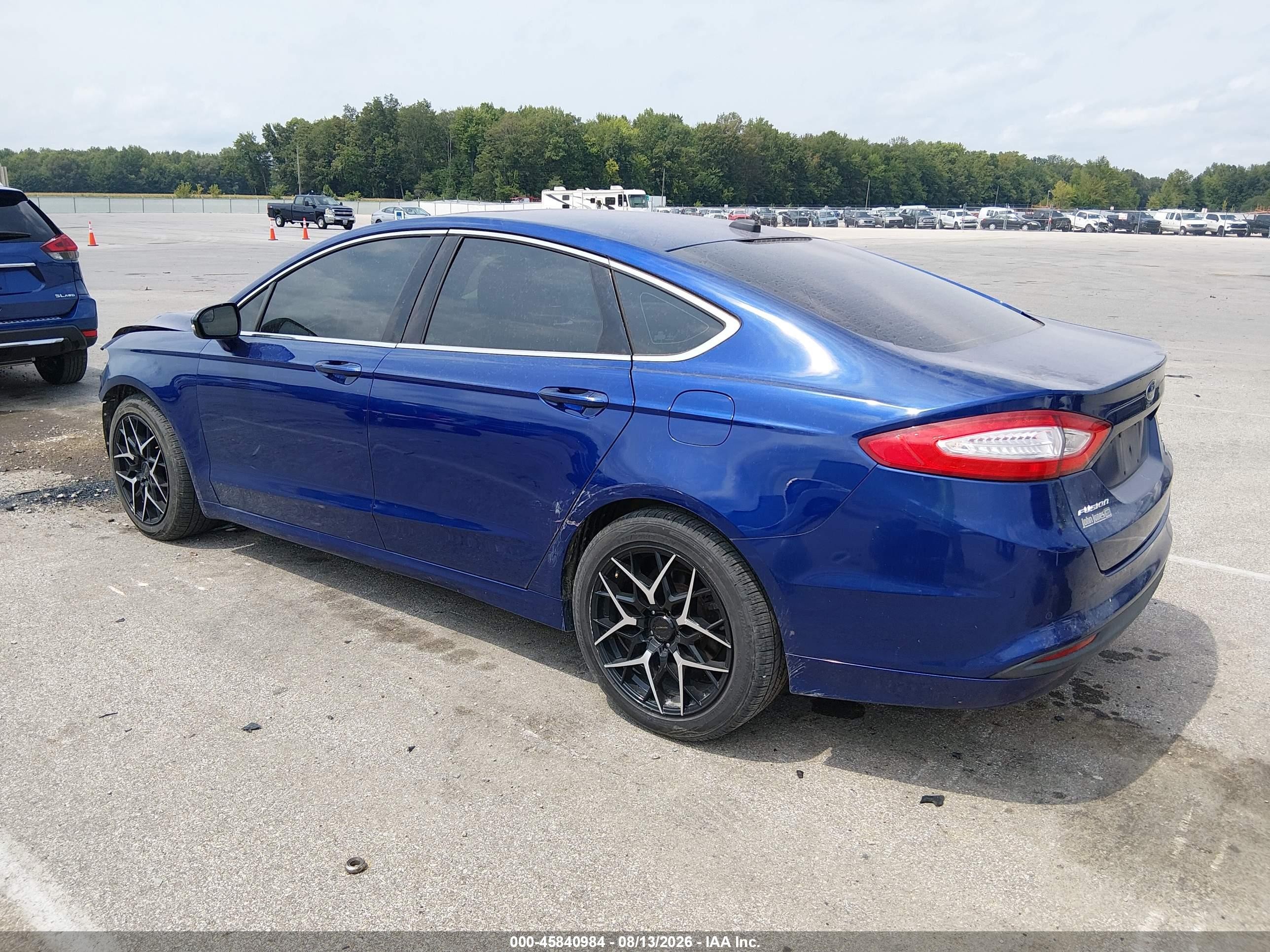 2014 Ford Fusion Se Blue vin: 3FA6P0HD8ER247731