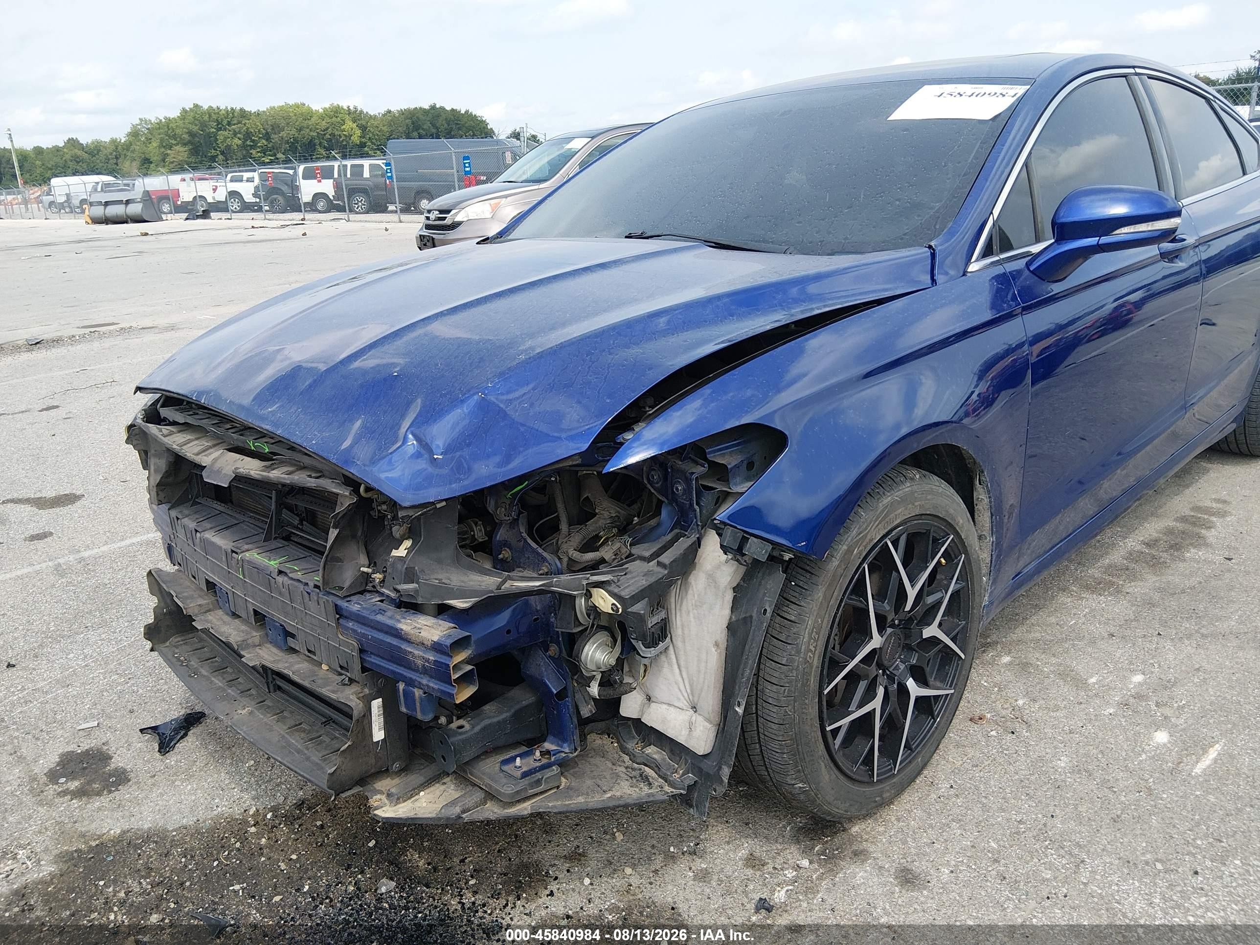 2014 Ford Fusion Se Blue vin: 3FA6P0HD8ER247731