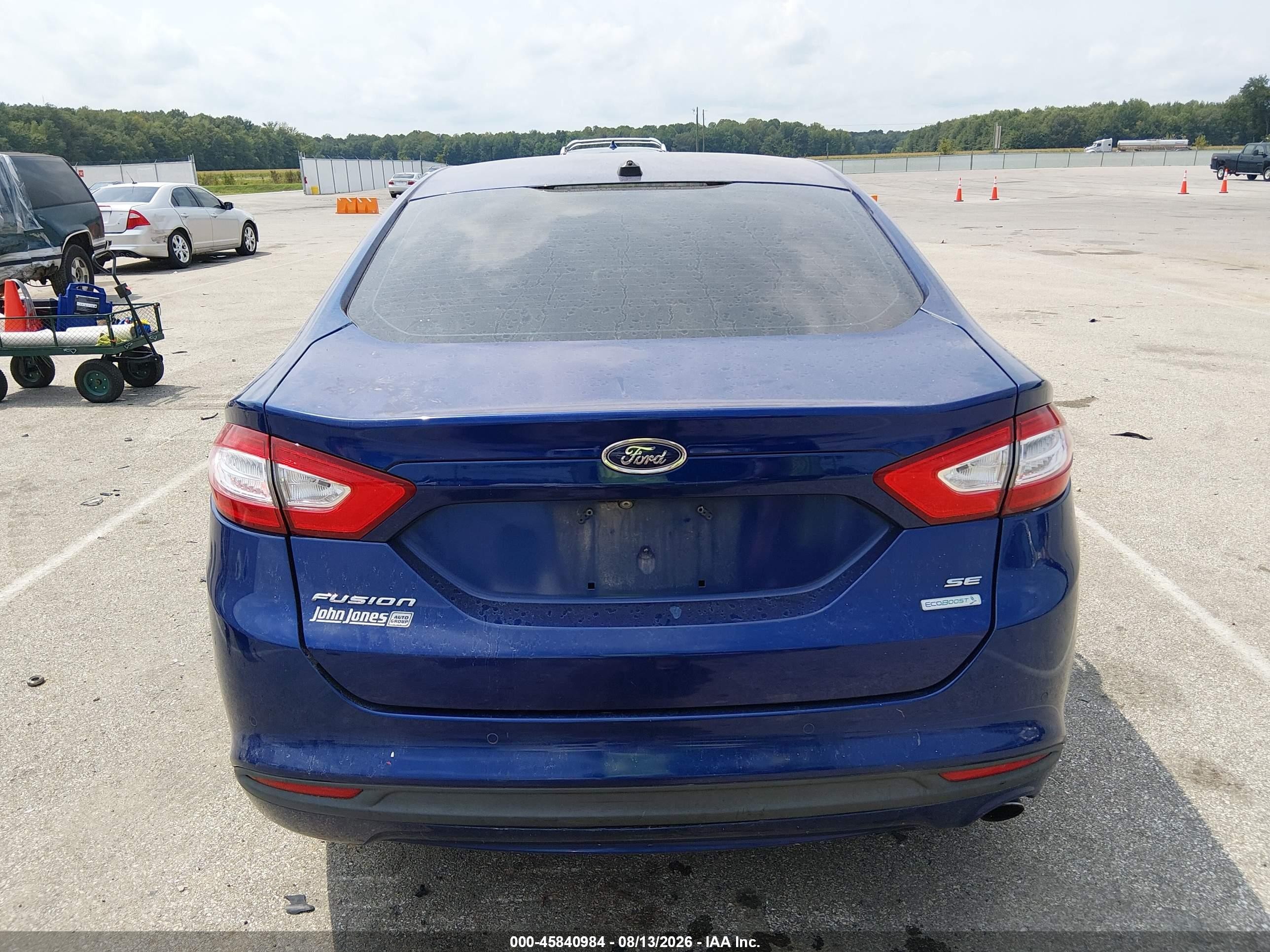 2014 Ford Fusion Se Blue vin: 3FA6P0HD8ER247731