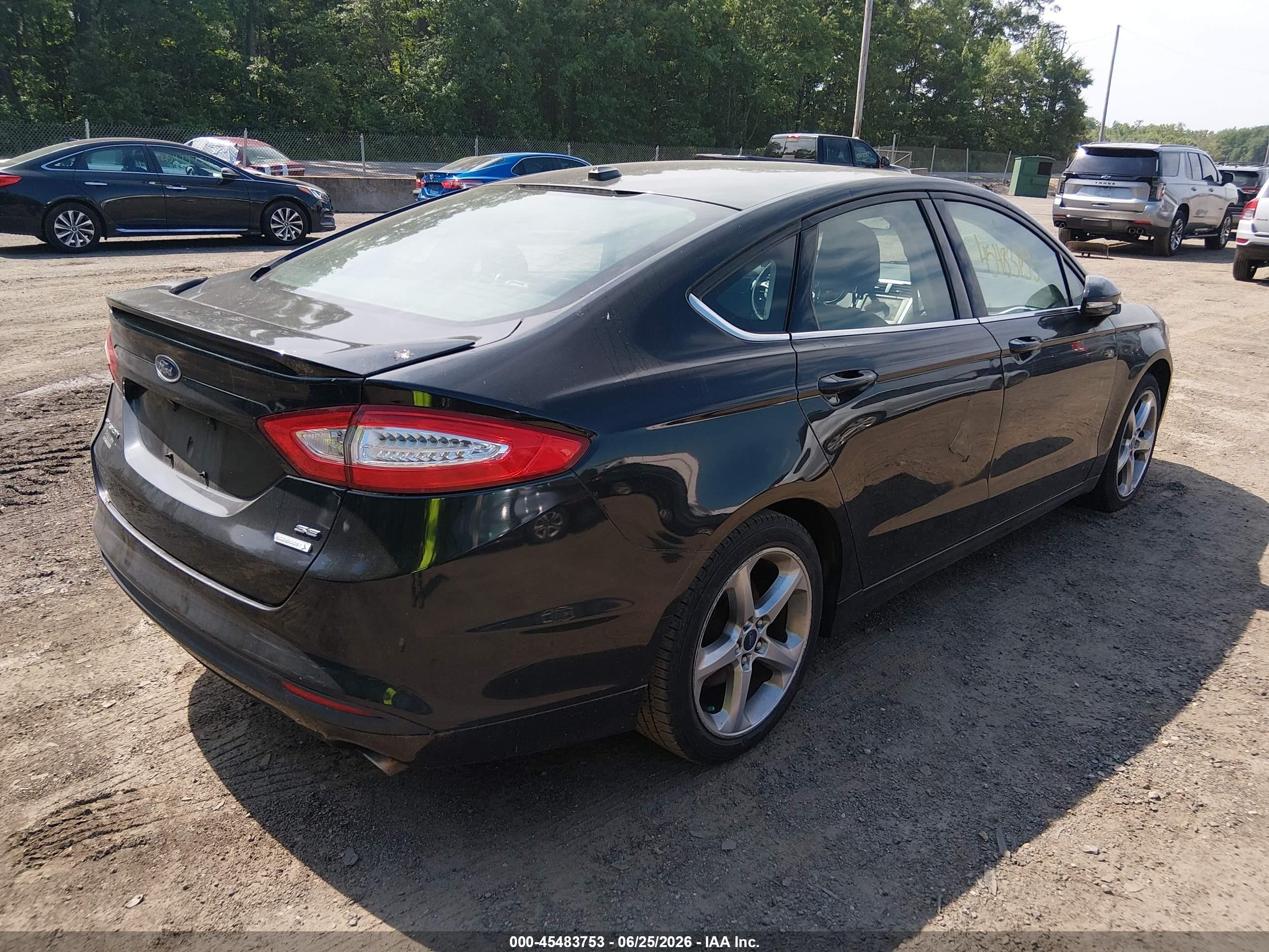 2014 Ford Fusion Se Black vin: 3FA6P0HD8ER252668