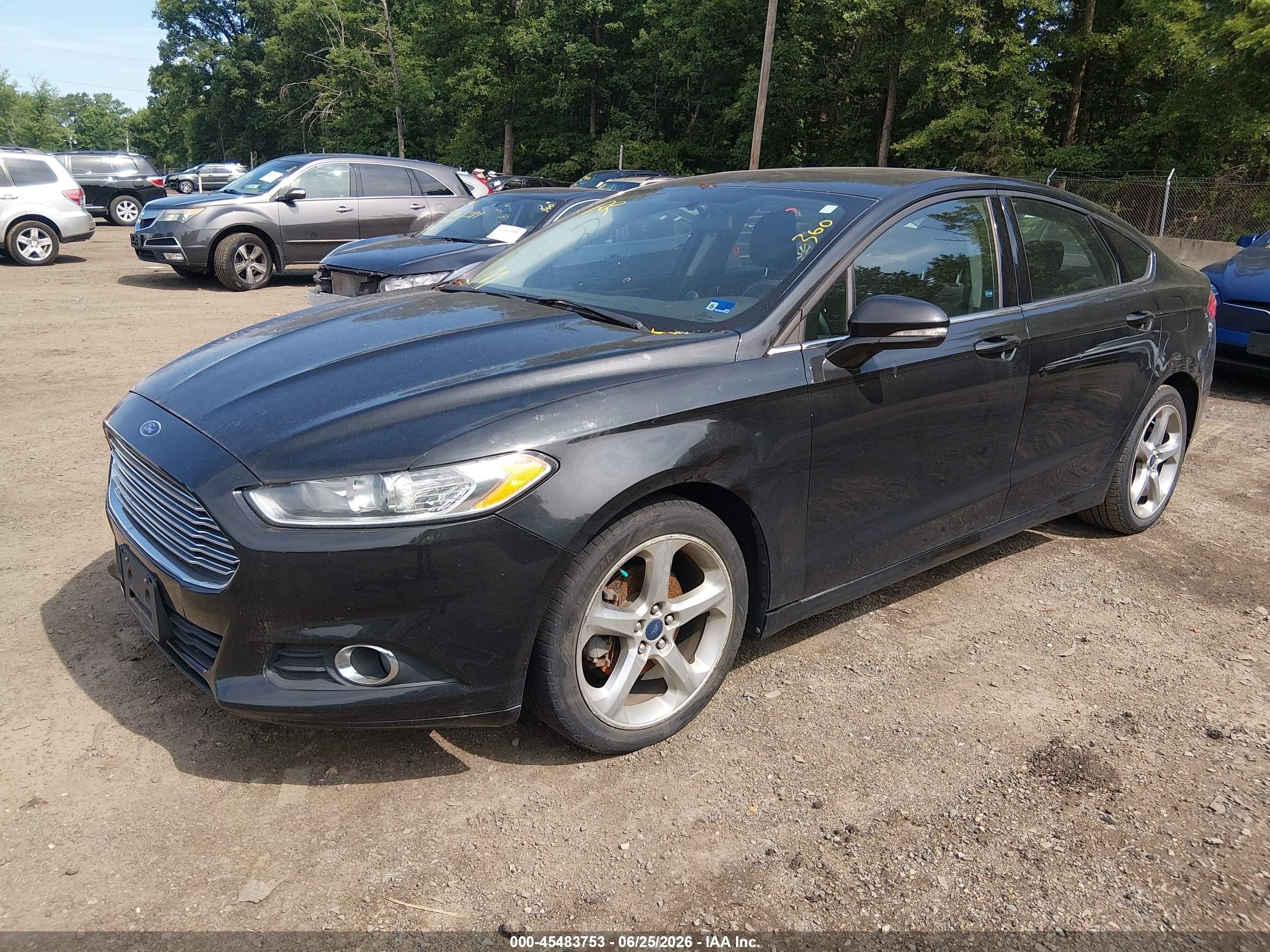 2014 Ford Fusion Se Black vin: 3FA6P0HD8ER252668