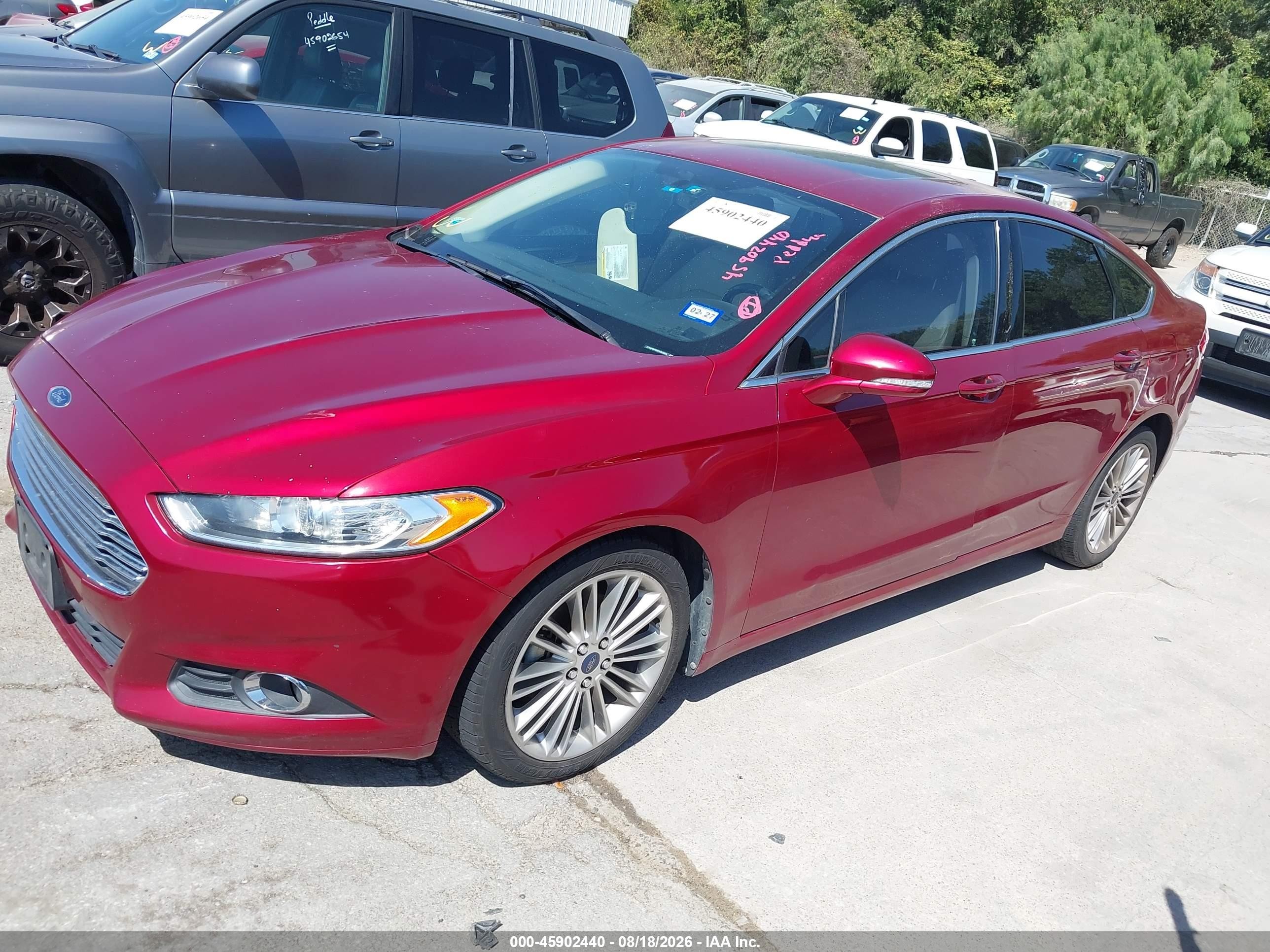 2014 Ford Fusion Se Maroon vin: 3FA6P0HD8ER283368