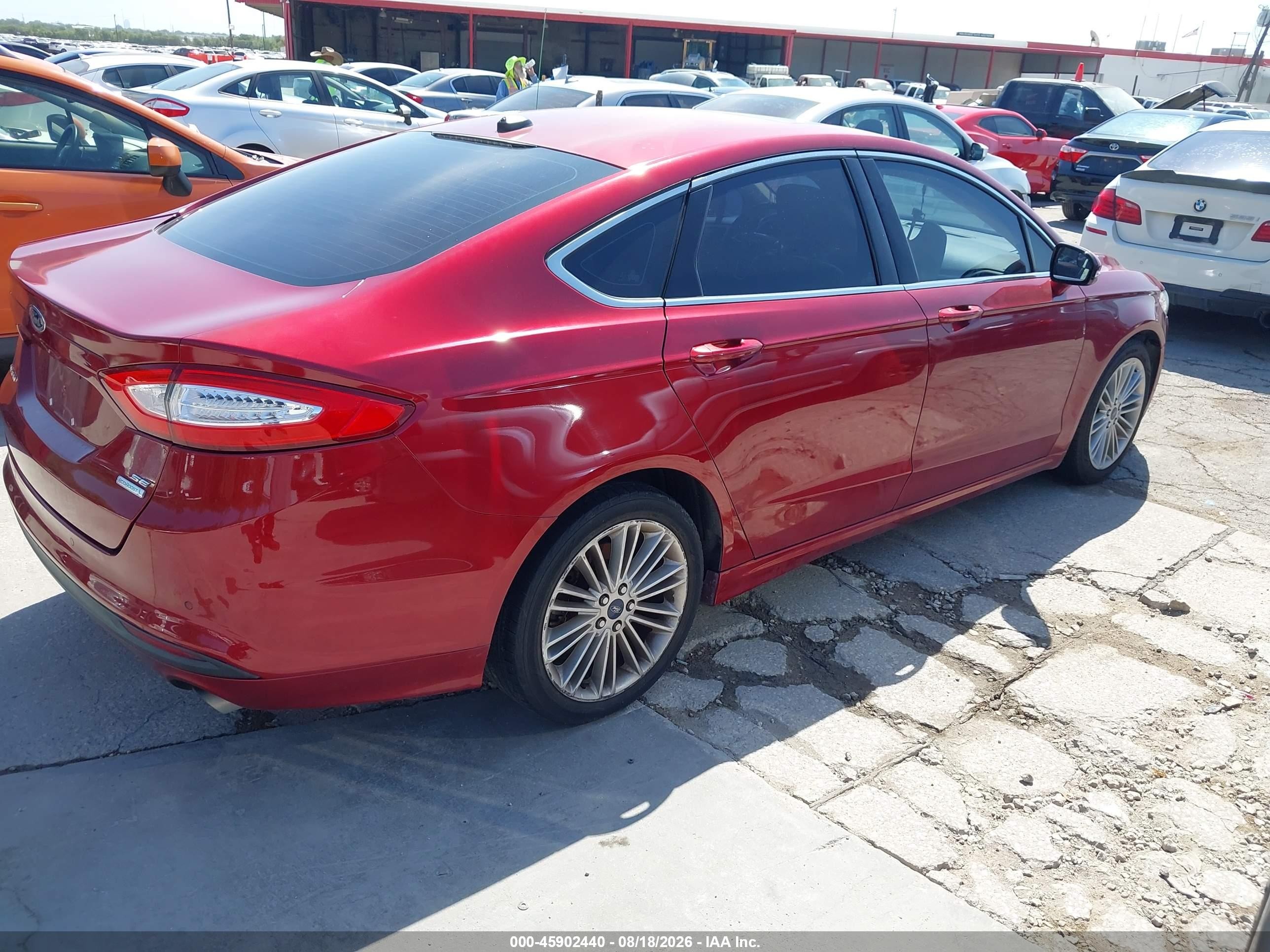 2014 Ford Fusion Se Maroon vin: 3FA6P0HD8ER283368