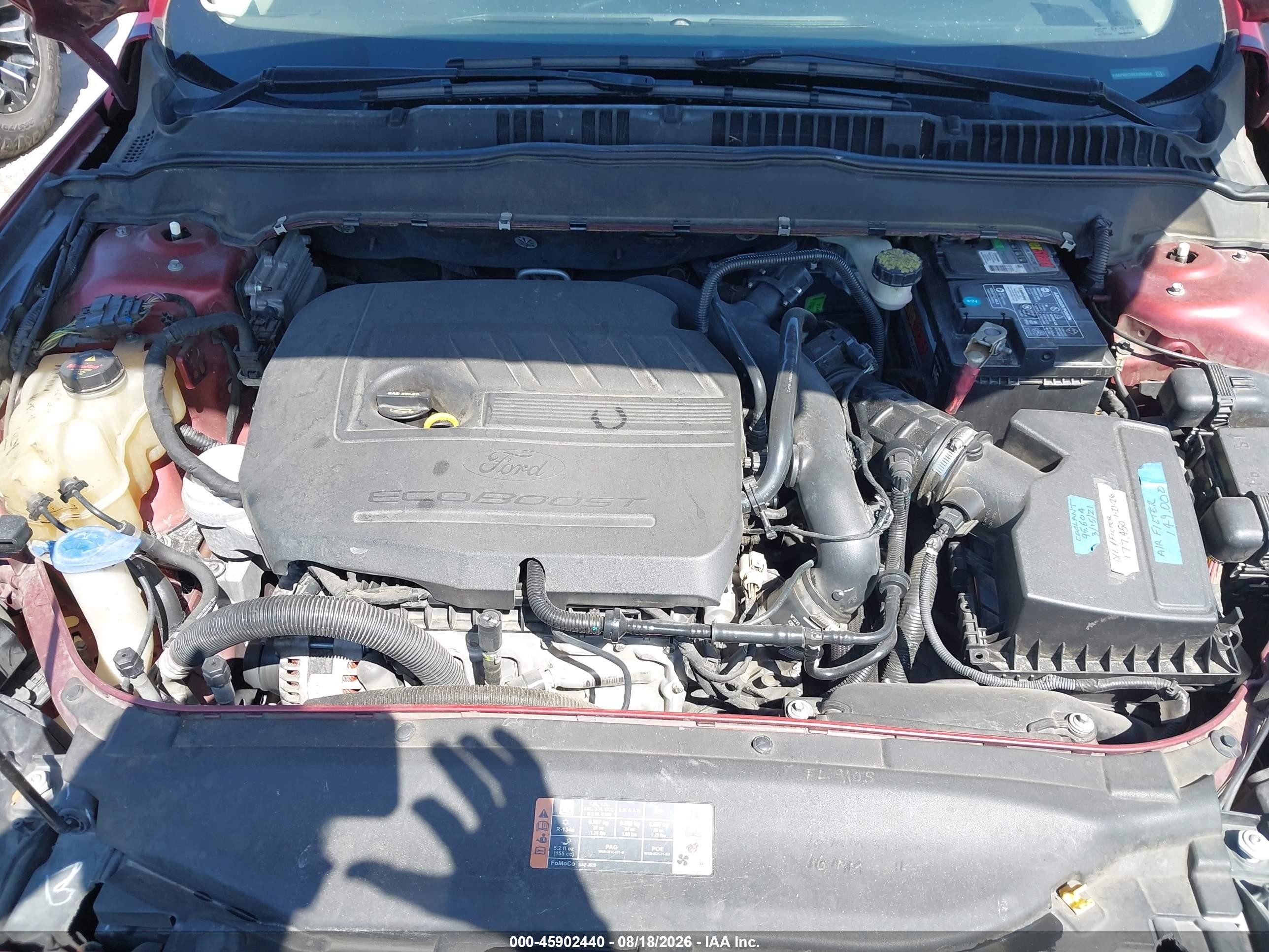2014 Ford Fusion Se Maroon vin: 3FA6P0HD8ER283368