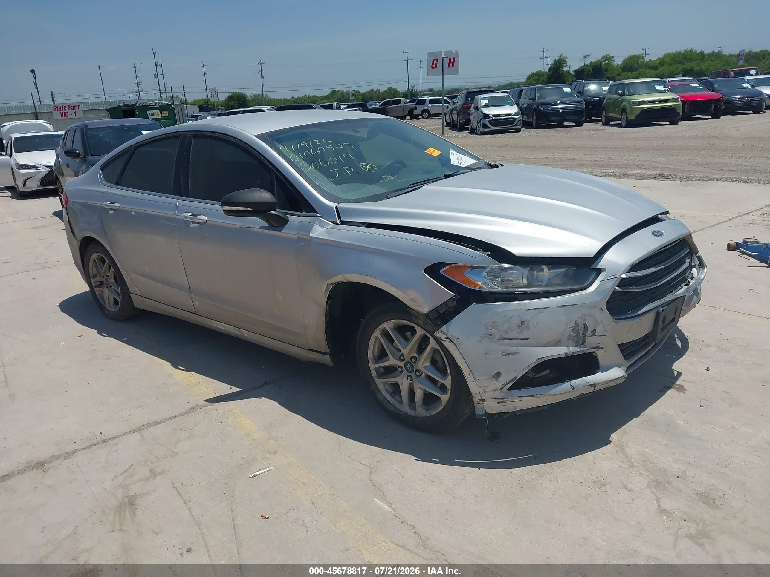 2014 Ford Fusion Se Silver vin: 3FA6P0HD8ER306017