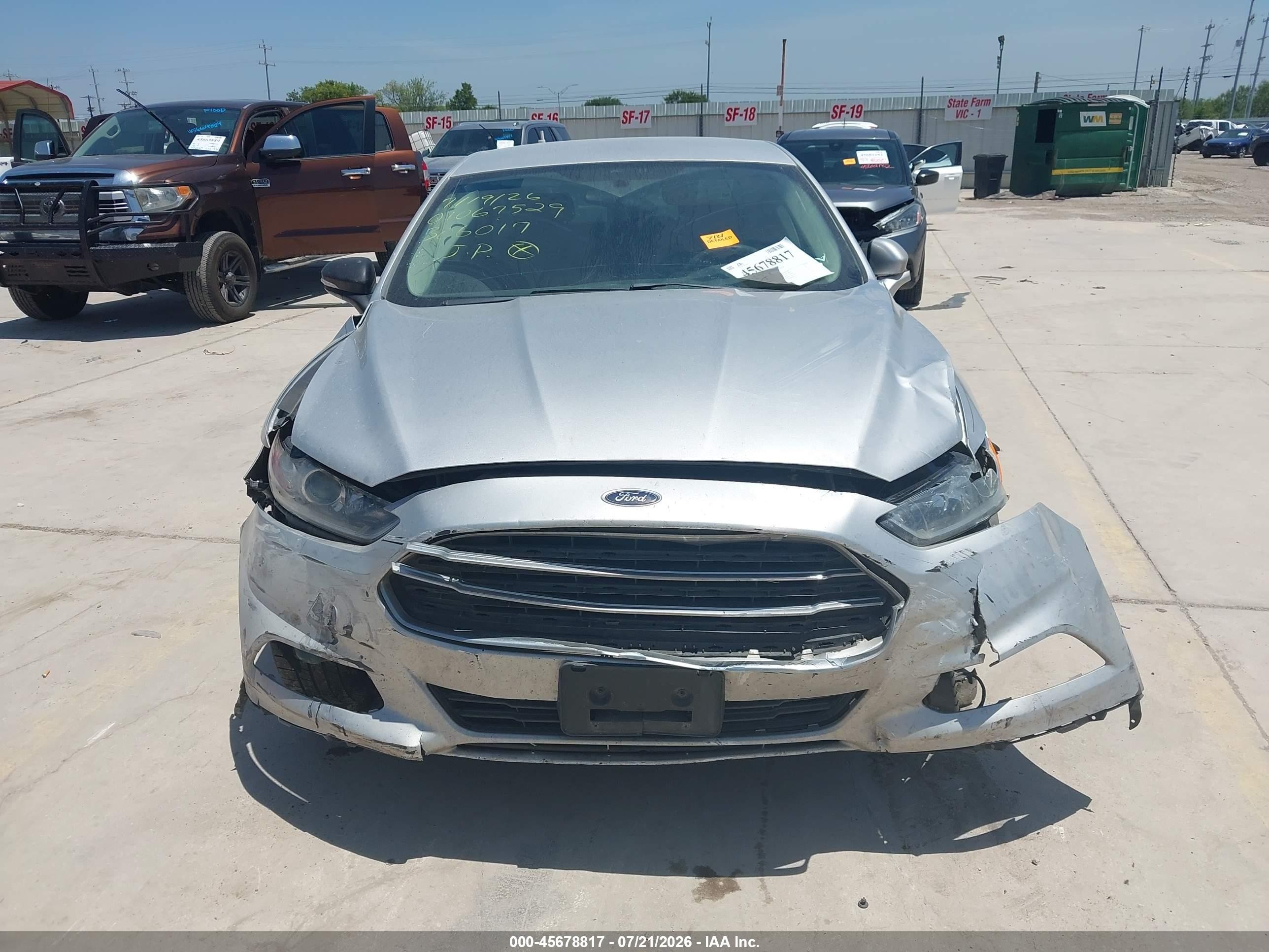 2014 Ford Fusion Se Silver vin: 3FA6P0HD8ER306017