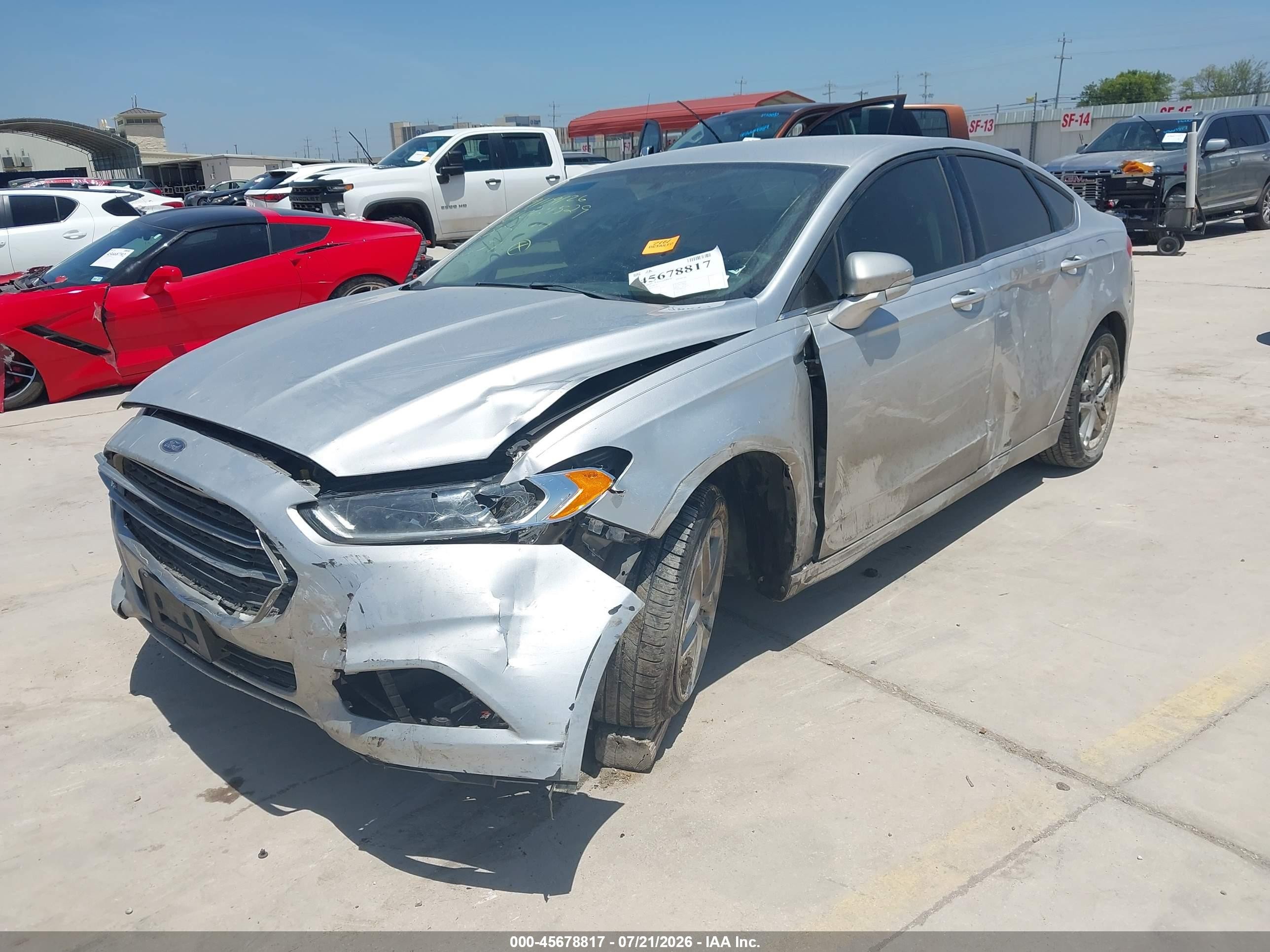 2014 Ford Fusion Se Silver vin: 3FA6P0HD8ER306017