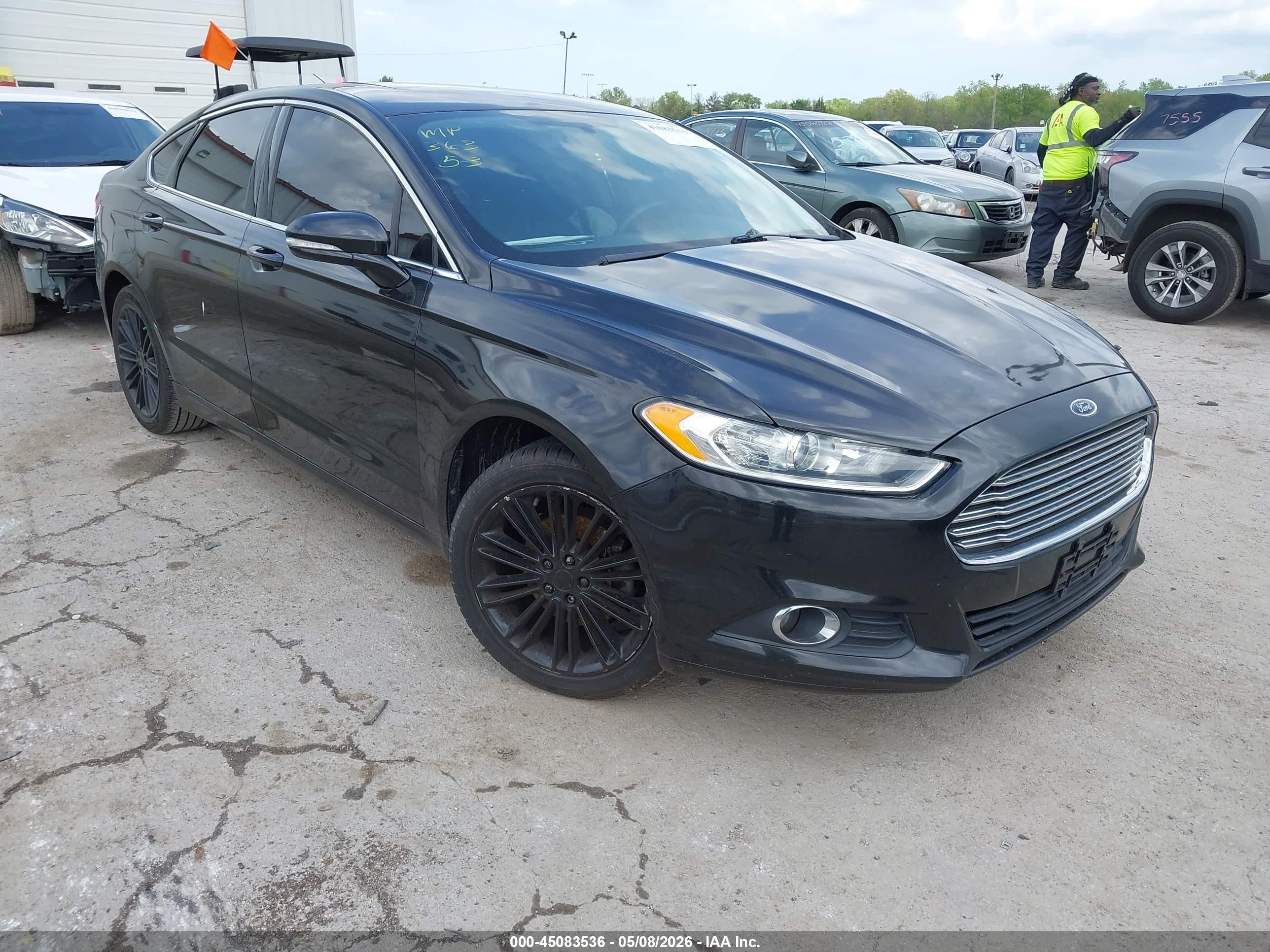 2014 Ford Fusion Se Black vin: 3FA6P0HD8ER328664