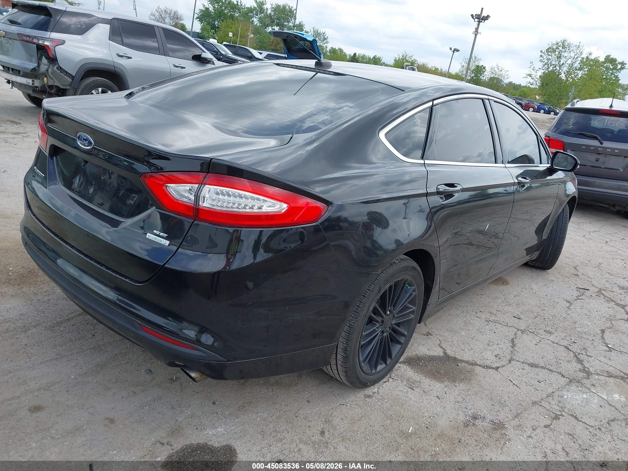 2014 Ford Fusion Se Black vin: 3FA6P0HD8ER328664