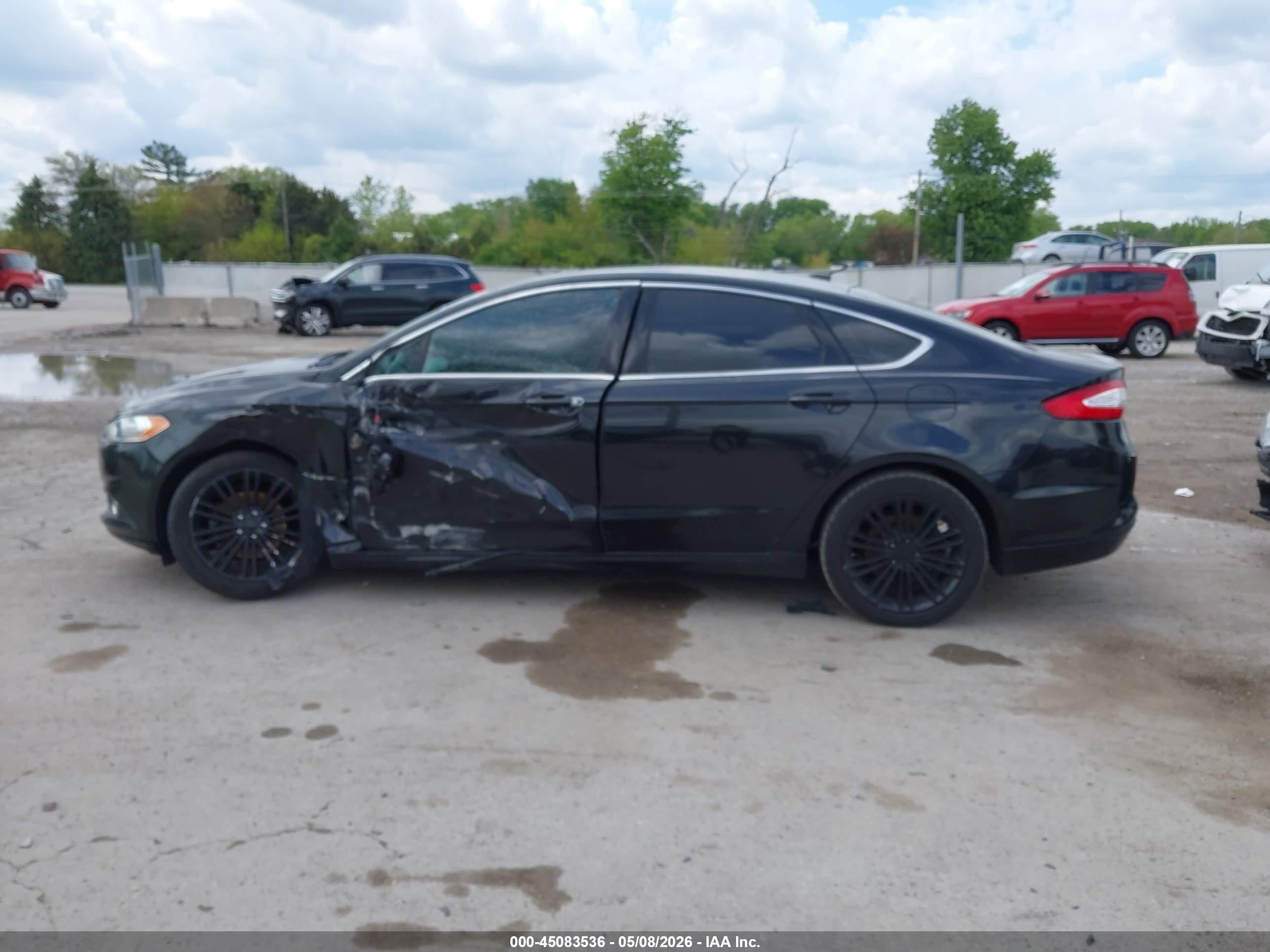 2014 Ford Fusion Se Black vin: 3FA6P0HD8ER328664