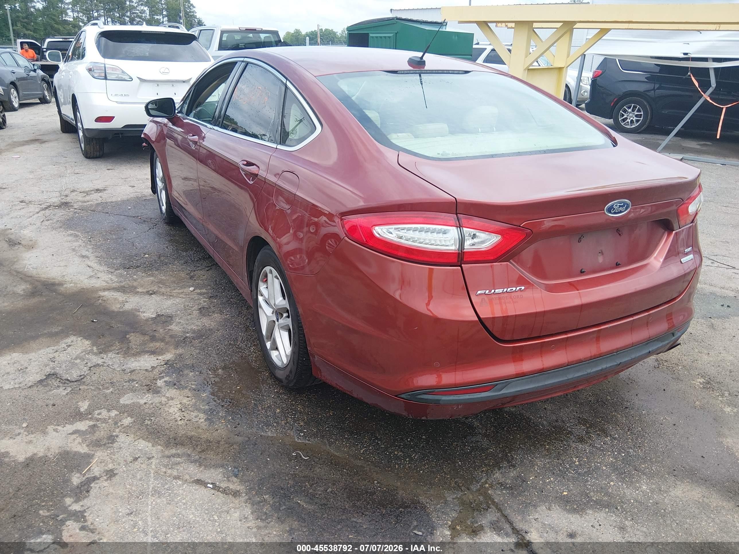 2014 Ford Fusion Se Burgundy vin: 3FA6P0HD8ER332004