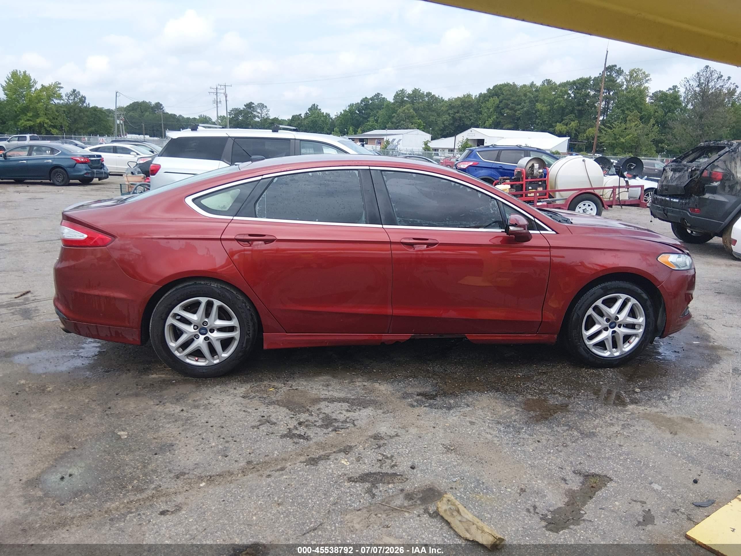 2014 Ford Fusion Se Burgundy vin: 3FA6P0HD8ER332004