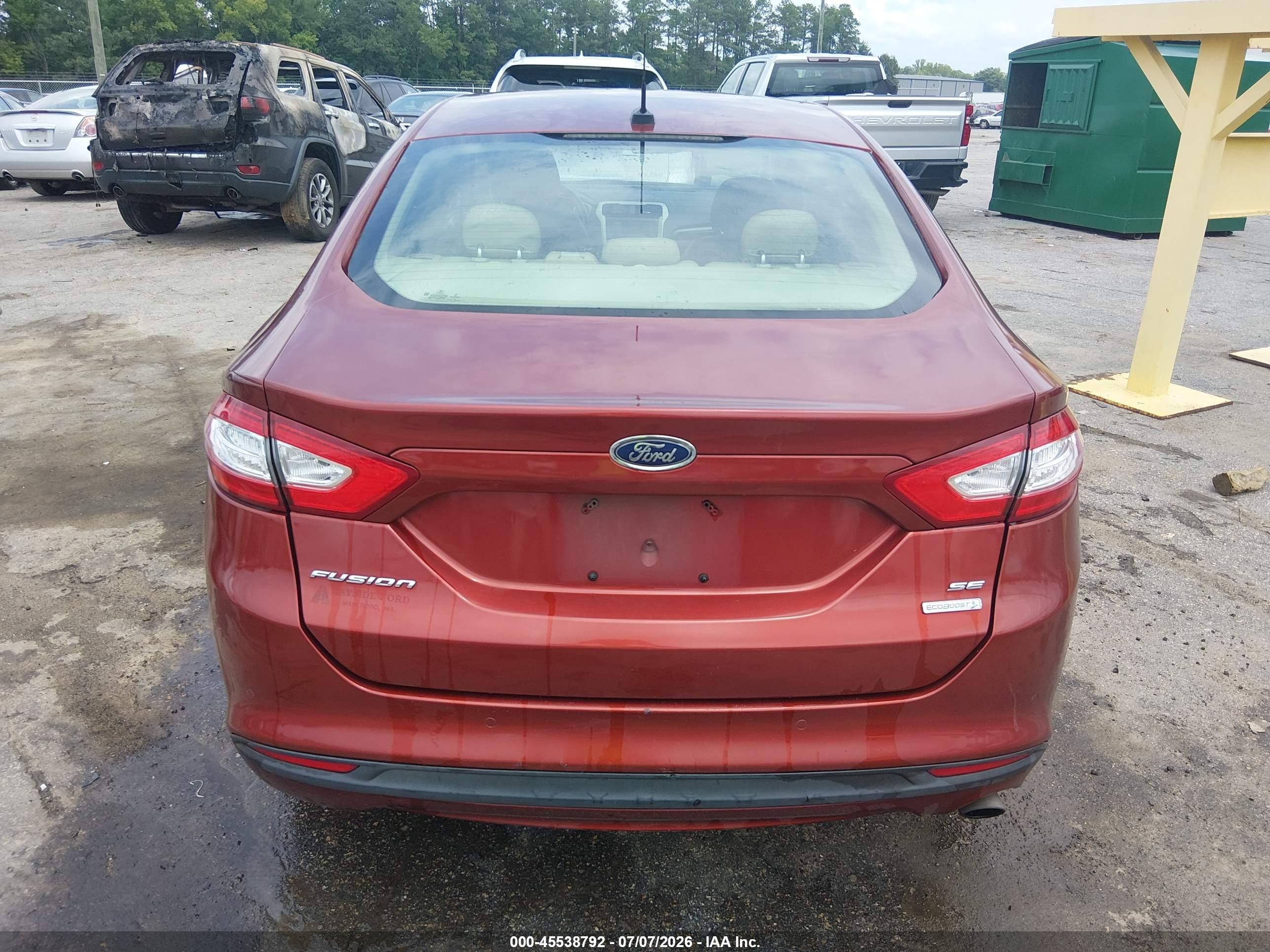 2014 Ford Fusion Se Burgundy vin: 3FA6P0HD8ER332004
