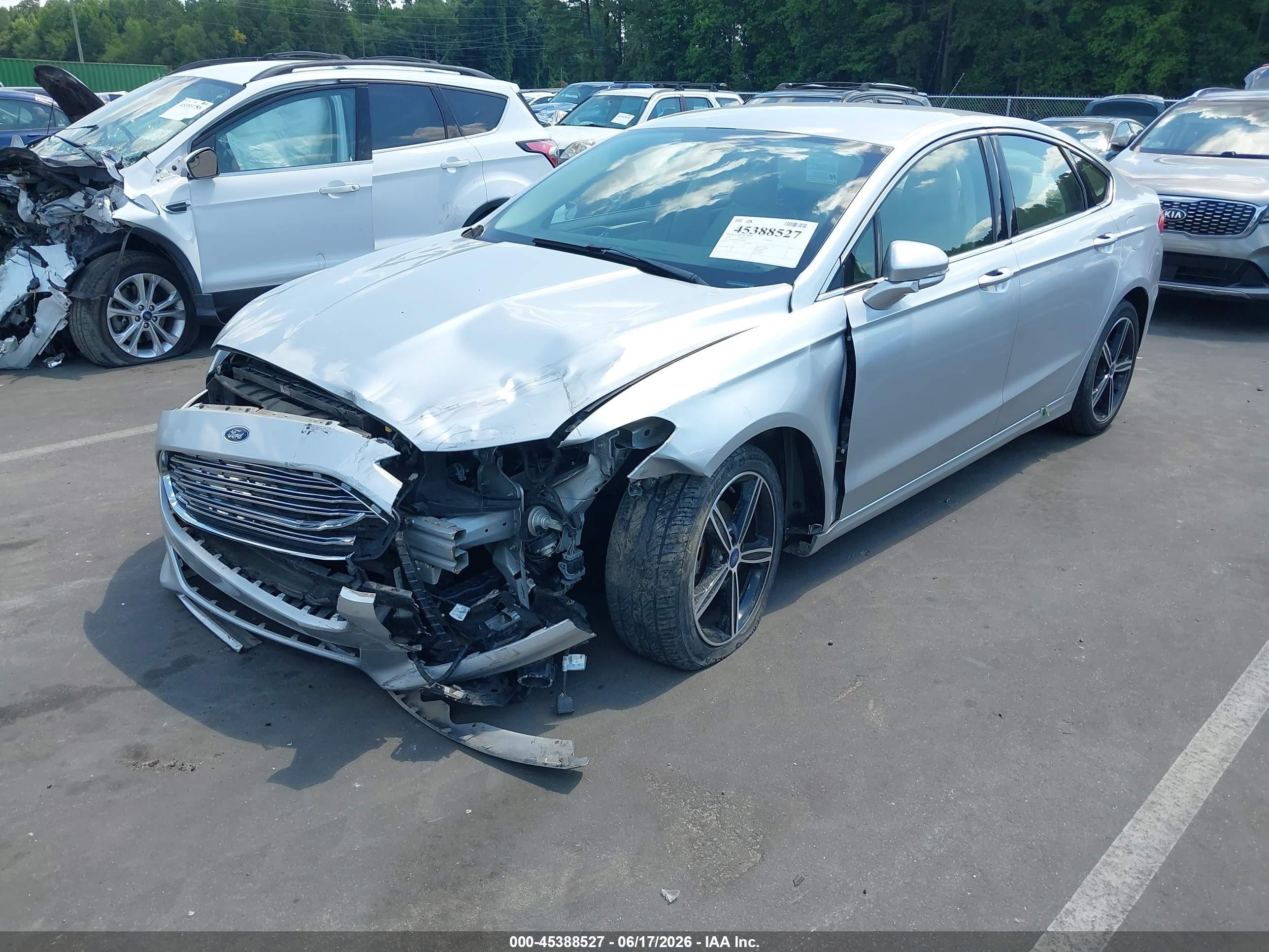 2014 Ford Fusion Se Silver vin: 3FA6P0HD8ER386192